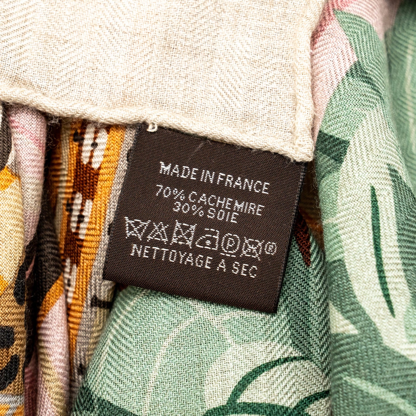 HERMES 140CM CASHMERE AND SILK SHAWL LES DOUSE LEOPARDS