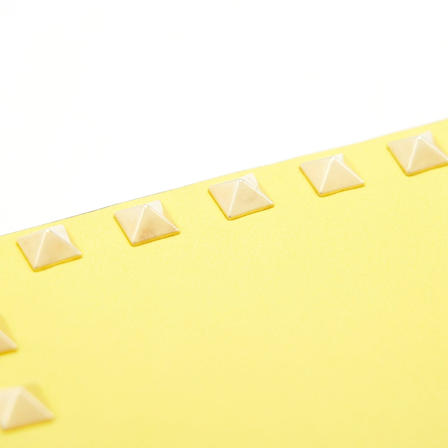 Valentino Rockstud Clutch Bag Yellow GHW