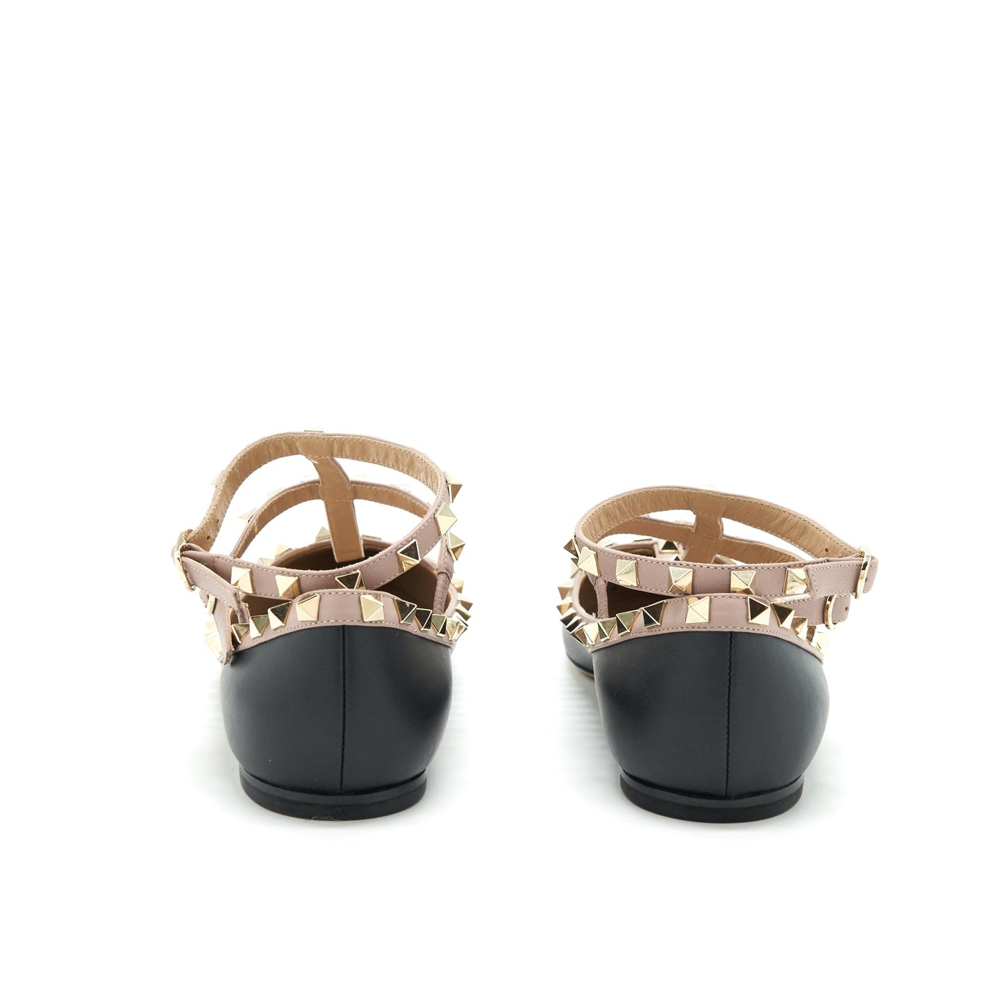 Valentino size 39 Caged Rockstud Ballet flats Black