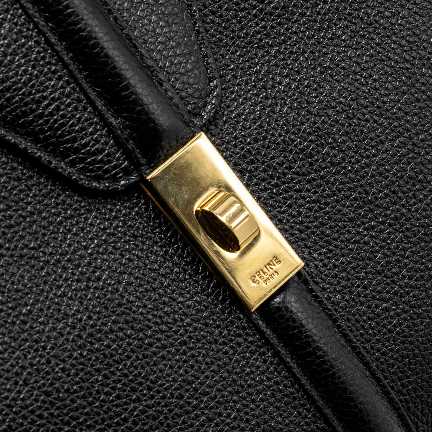 Celine 16 Bag Grained Calfskin Black