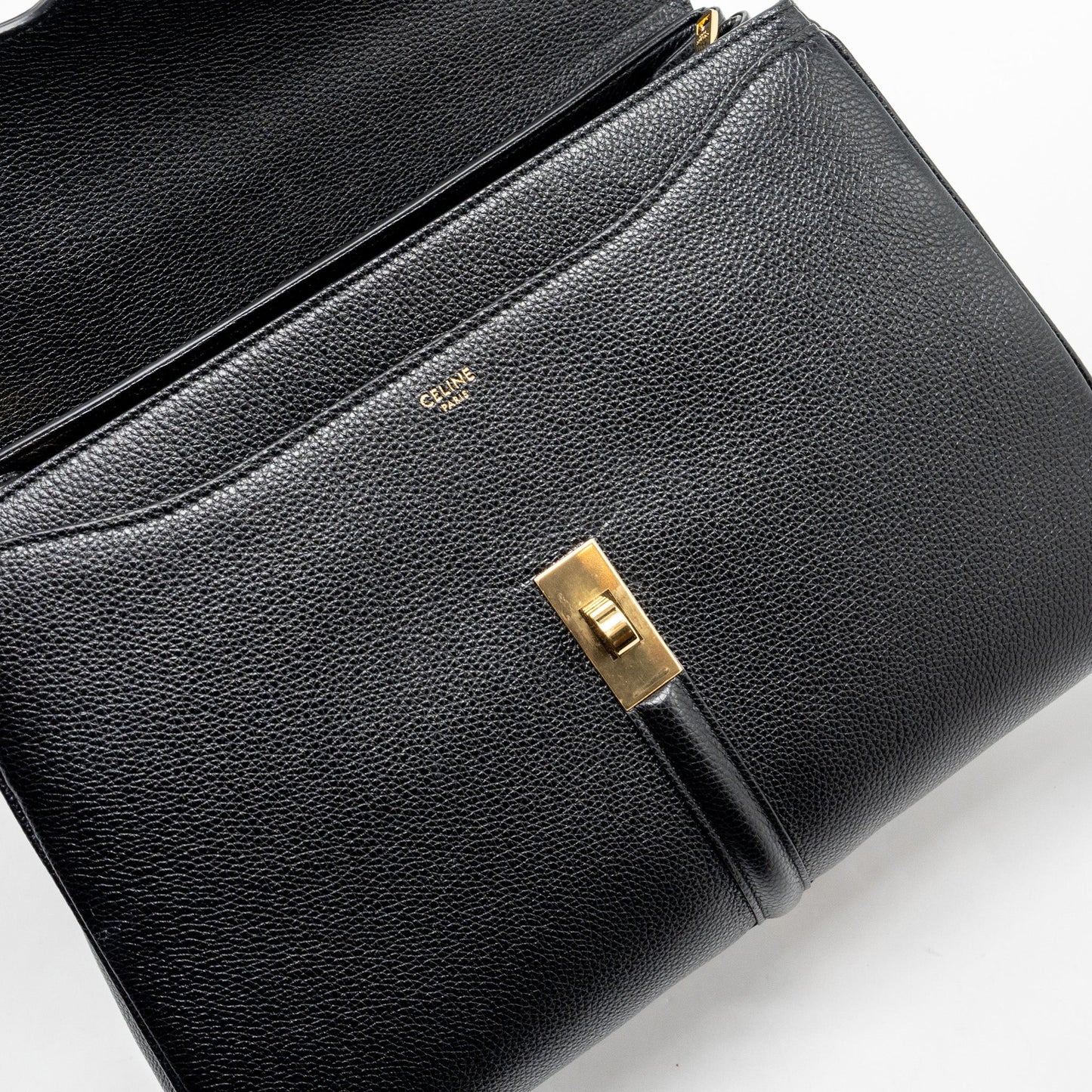 Celine 16 Bag Grained Calfskin Black