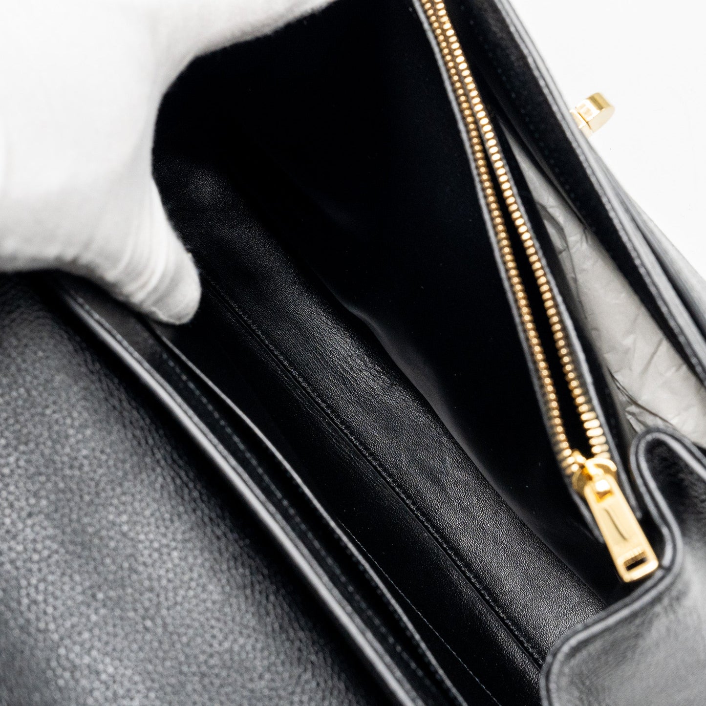 Celine 16 Bag Grained Calfskin Black