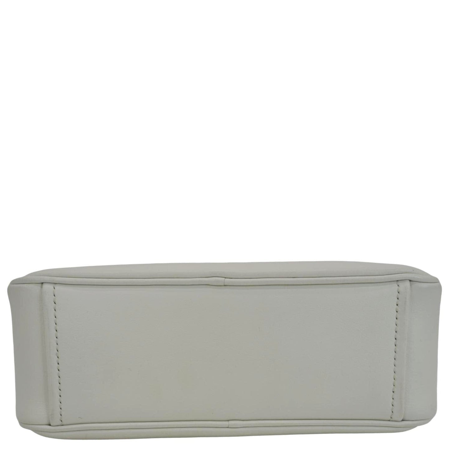 PRADA Mirage Leather Camera Crossbody Bag White