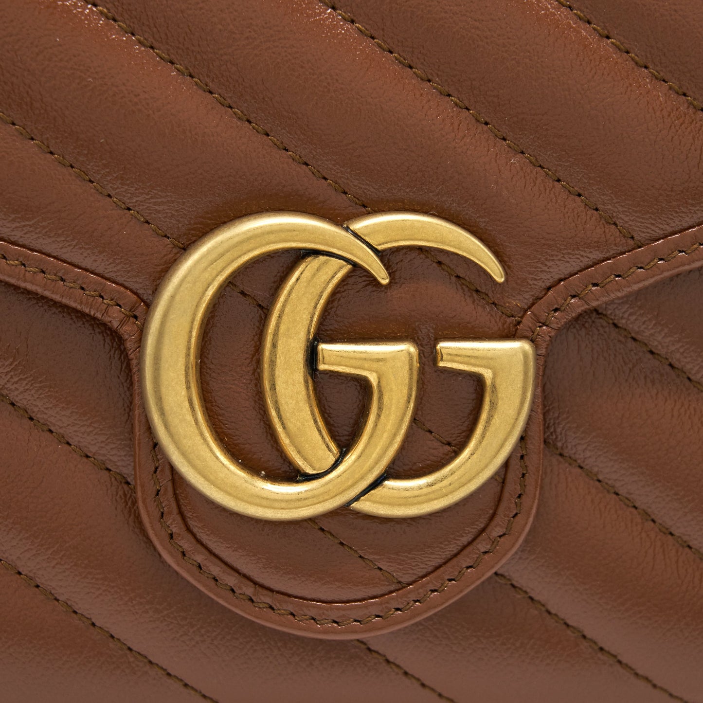 Gucci GG Marmont Matelasse Mini Bag Calfskin Brown GHW