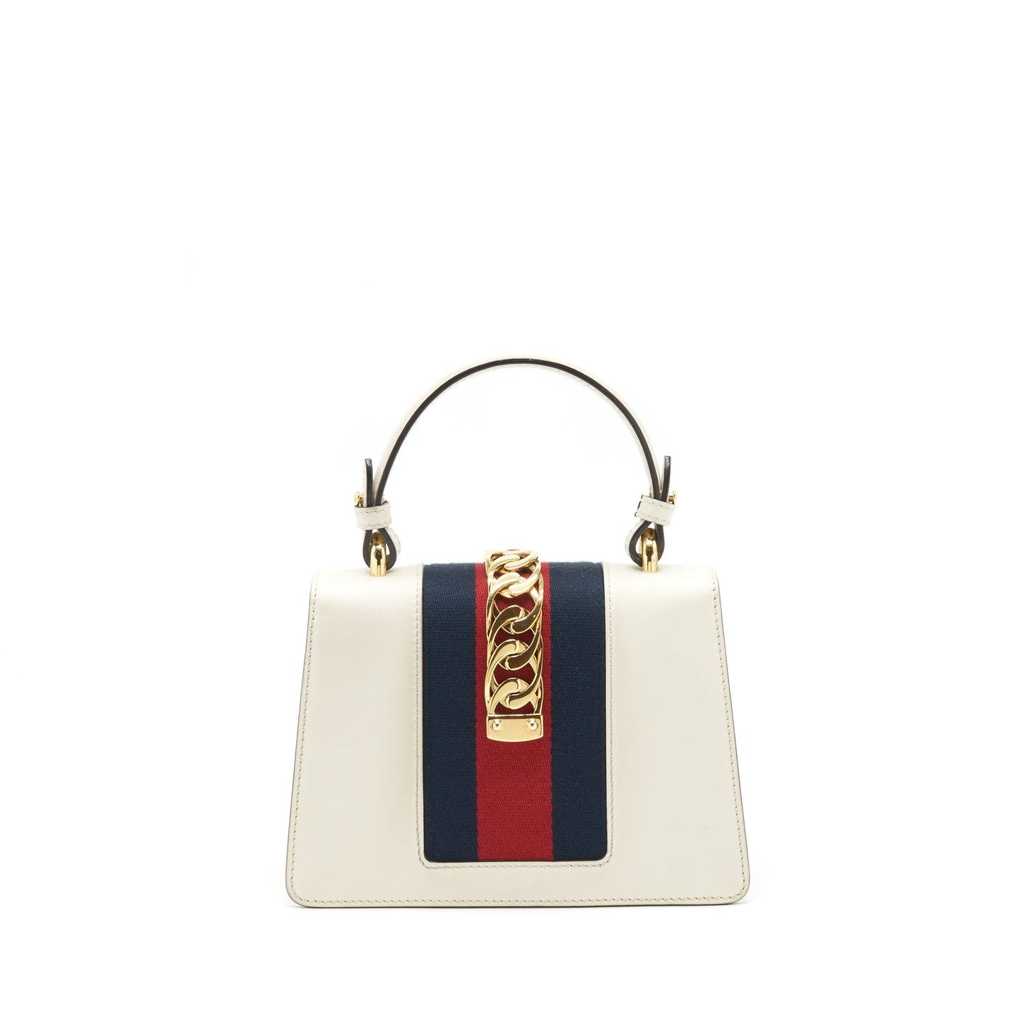 Gucci Mini Top Handle Sylvie Bag White GHW