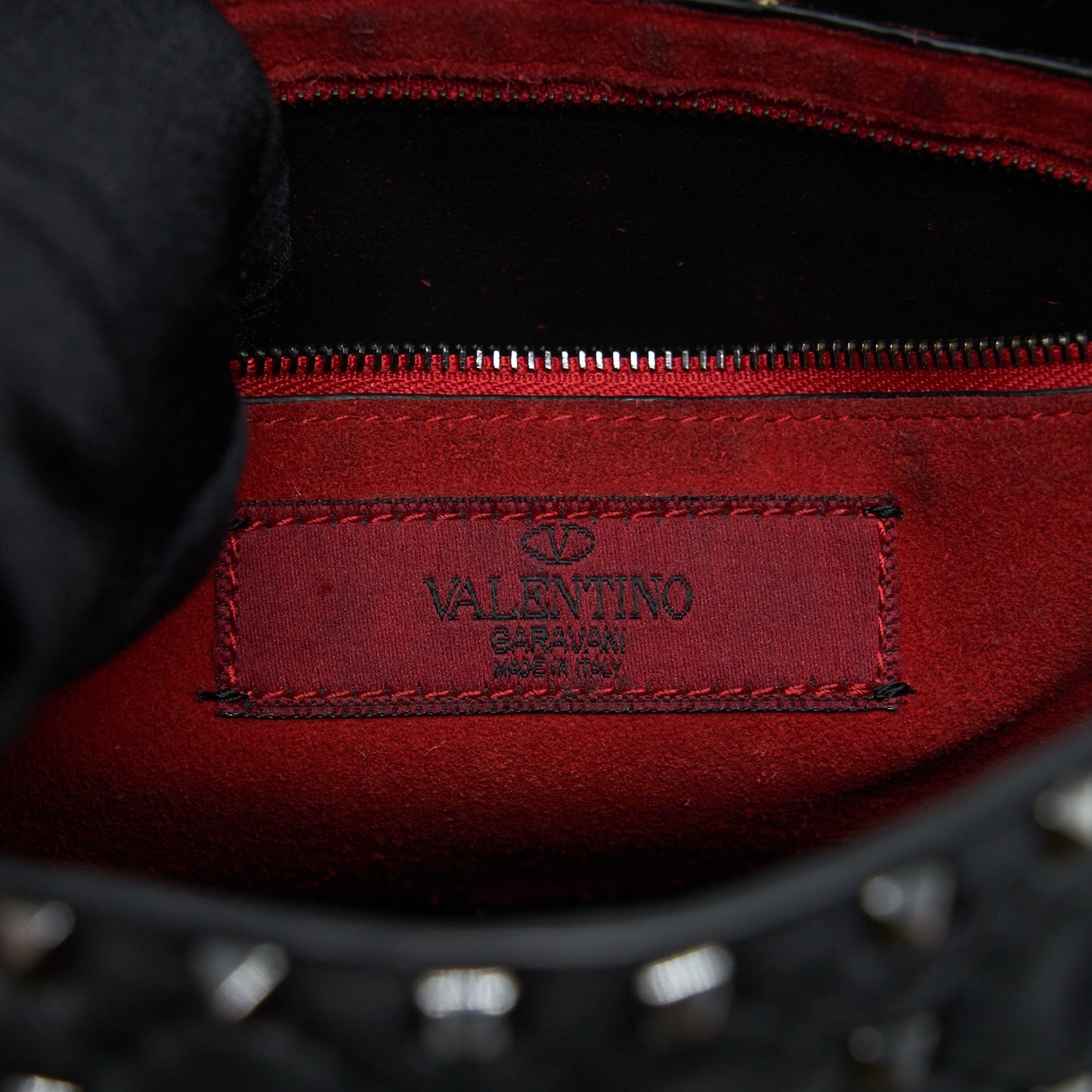 Valentino Garavani Rockstud Tote/Shoulder Bag Black SHW