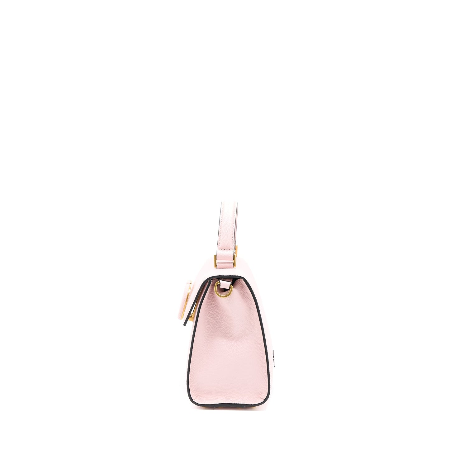 Valentino Small Vsling Top Handle Bag Grainy Calfskin Pink Brushed GHW