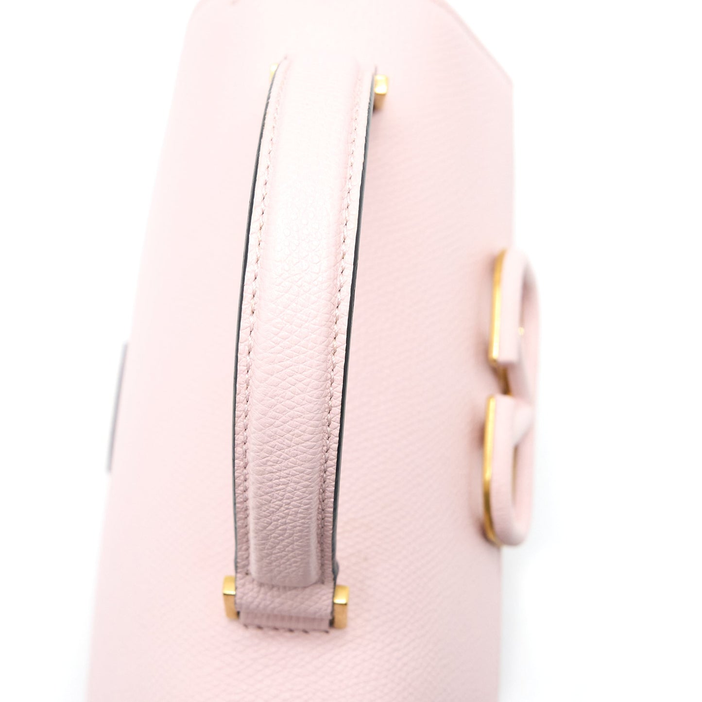 Valentino Small Vsling Top Handle Bag Grainy Calfskin Pink Brushed GHW