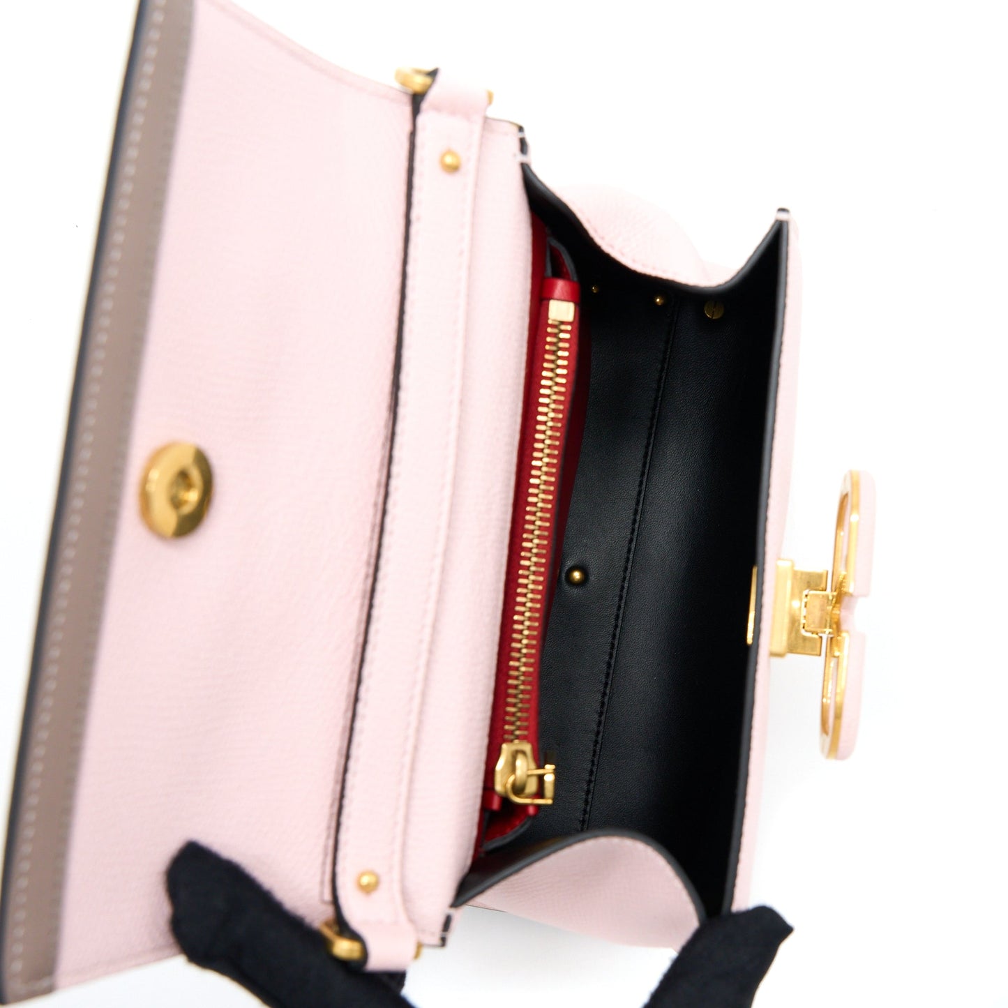 Valentino Small Vsling Top Handle Bag Grainy Calfskin Pink Brushed GHW