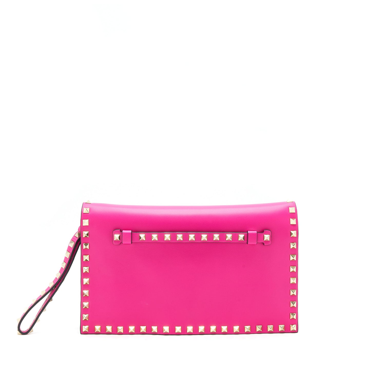 Valentino Rockstud Clutch Pink GHW