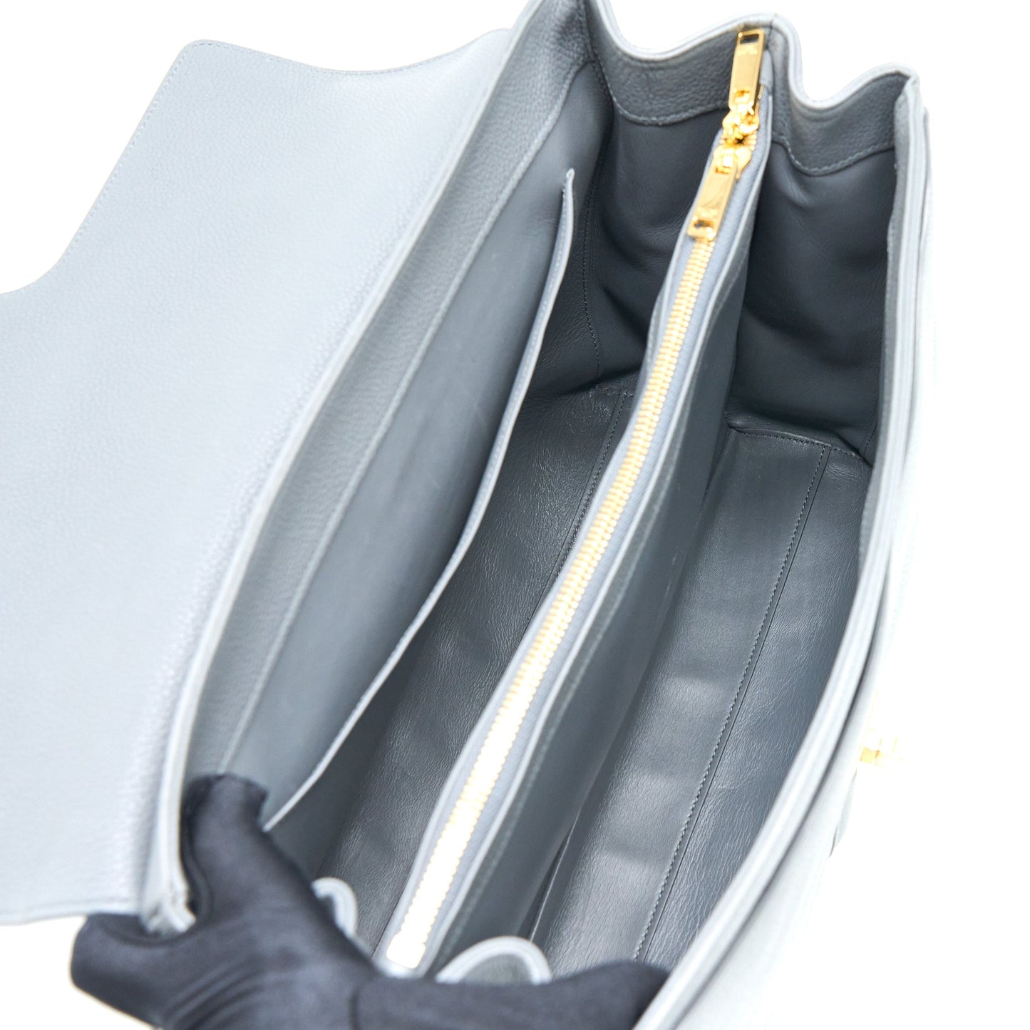 Celine 16 Bag Grained Calfskin Grey