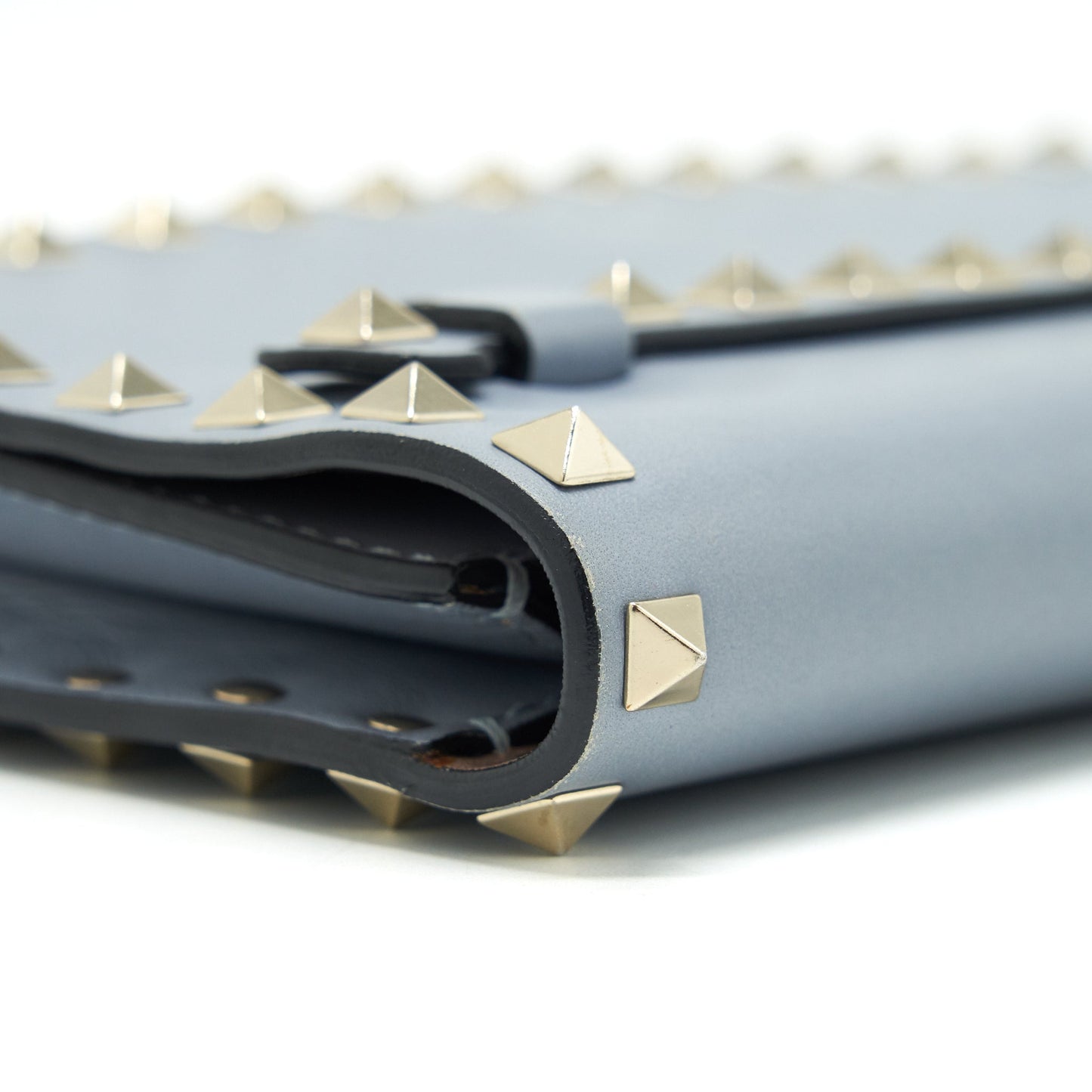 Valentino Rockstud small Clutch blue-grey GHW