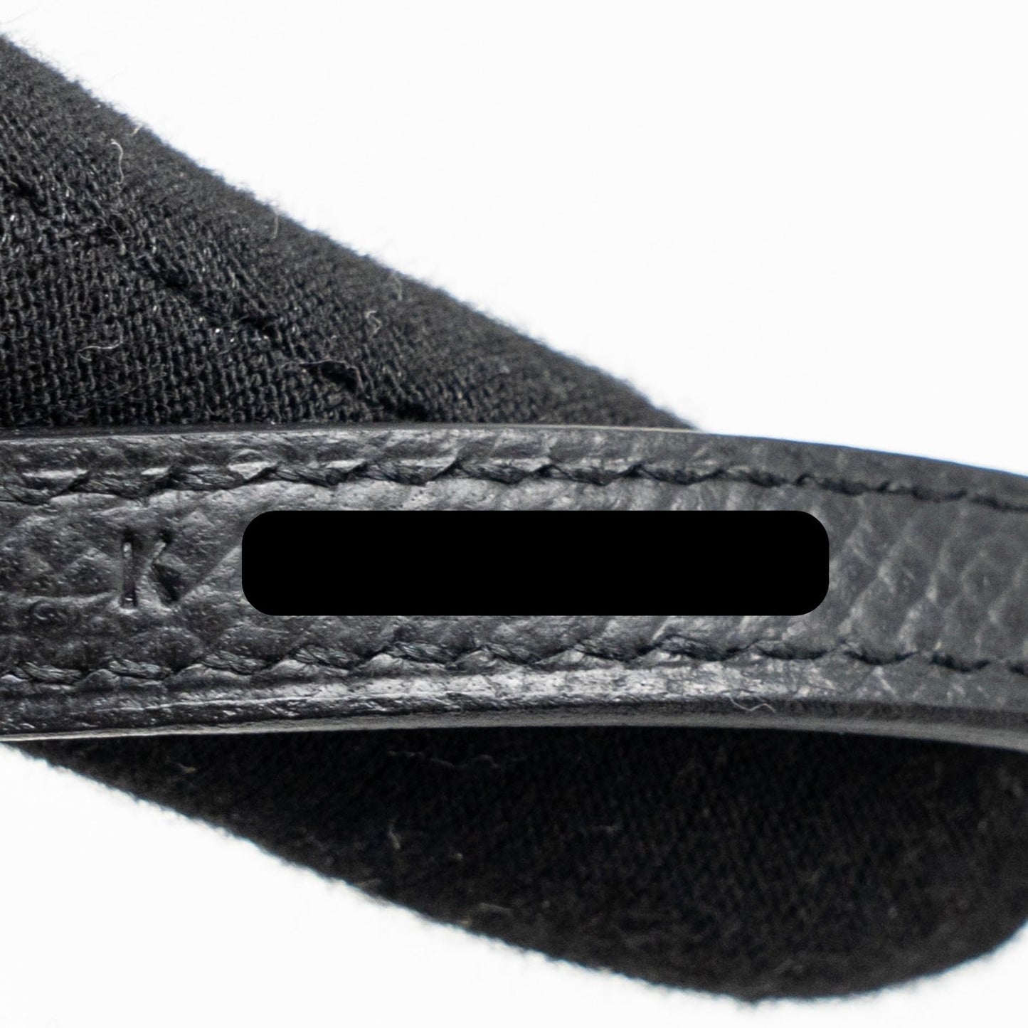 Hermes 120cm shoulder strap epsom black GHW stamp K