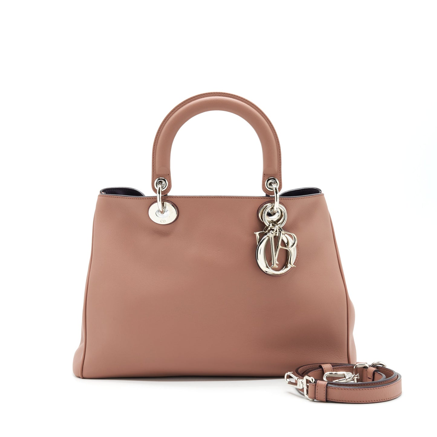 CHRISTIAN DIOR SMALL DIORISSIMO BAG DUSTY PINK/ PURPLER WITH