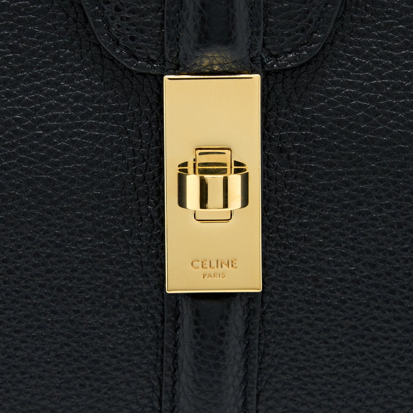 Celine 16 Bag Grained Calfskin Black