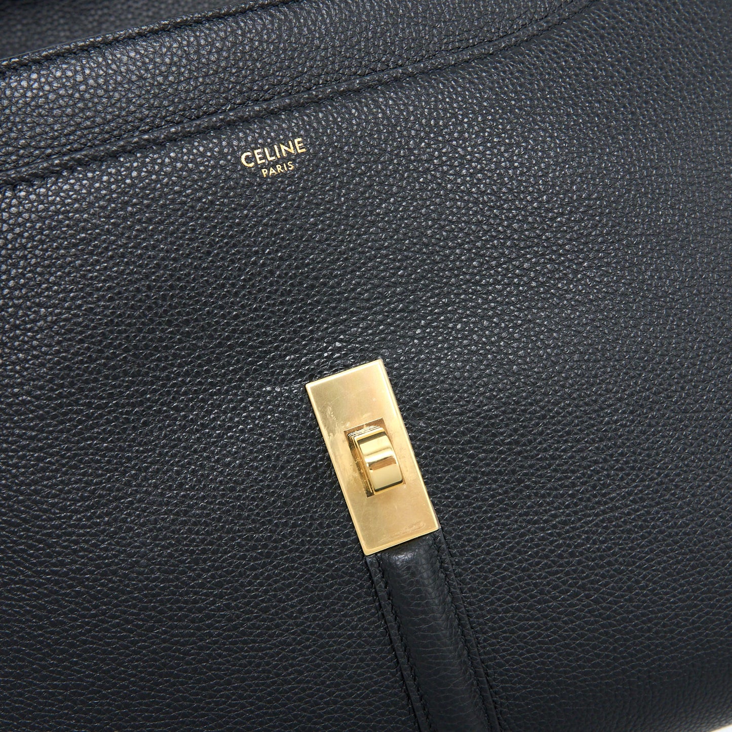 Celine 16 Bag Grained Calfskin Black