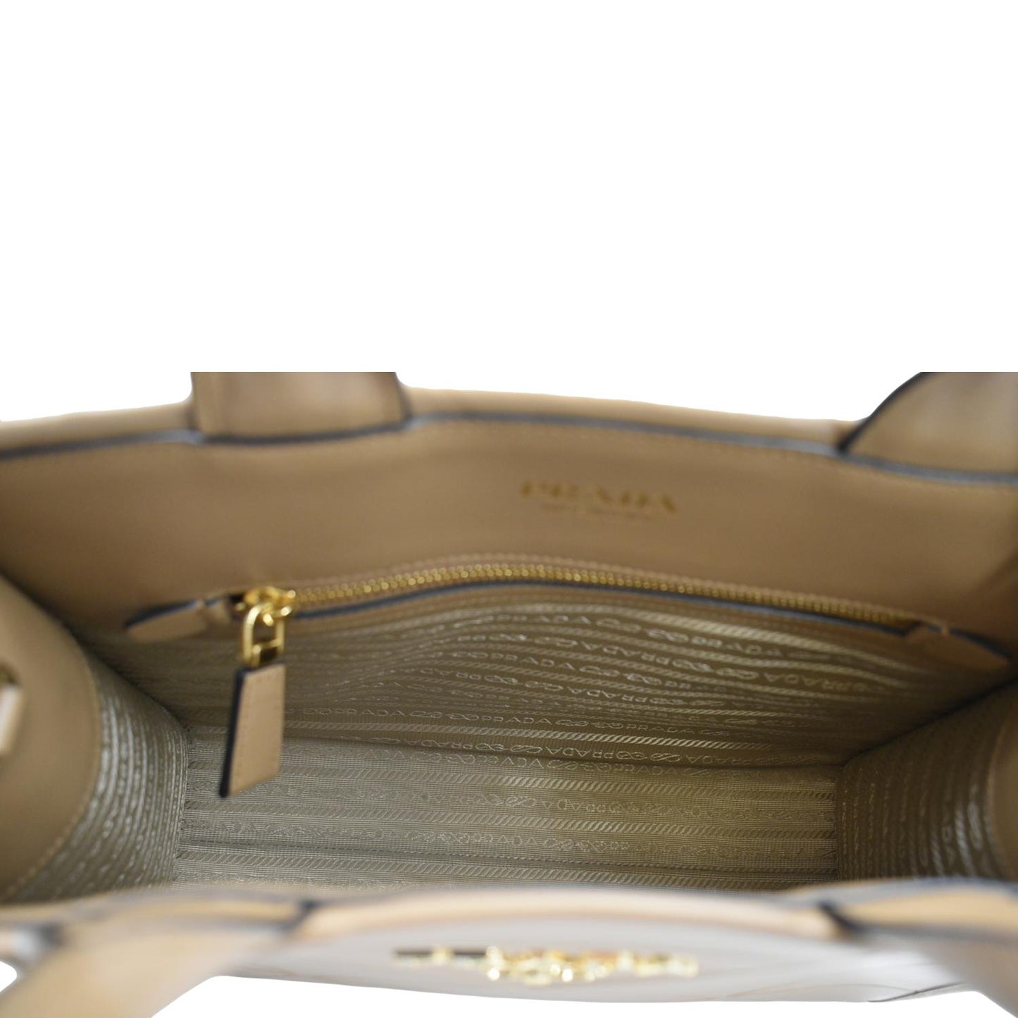 PRADA Triangolo Symbole Small Soft Leather Shoulder Bag Caramel