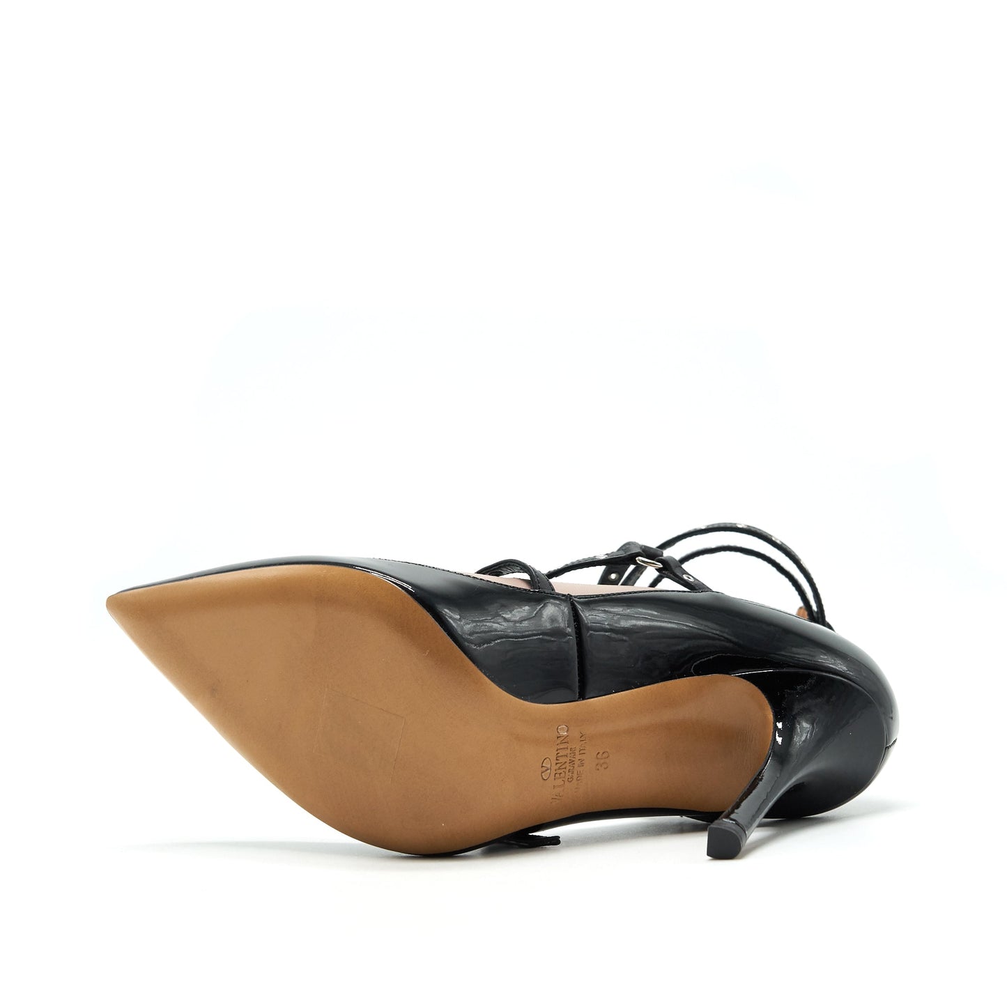 Valentino Size 36 Love Latch Heels Black