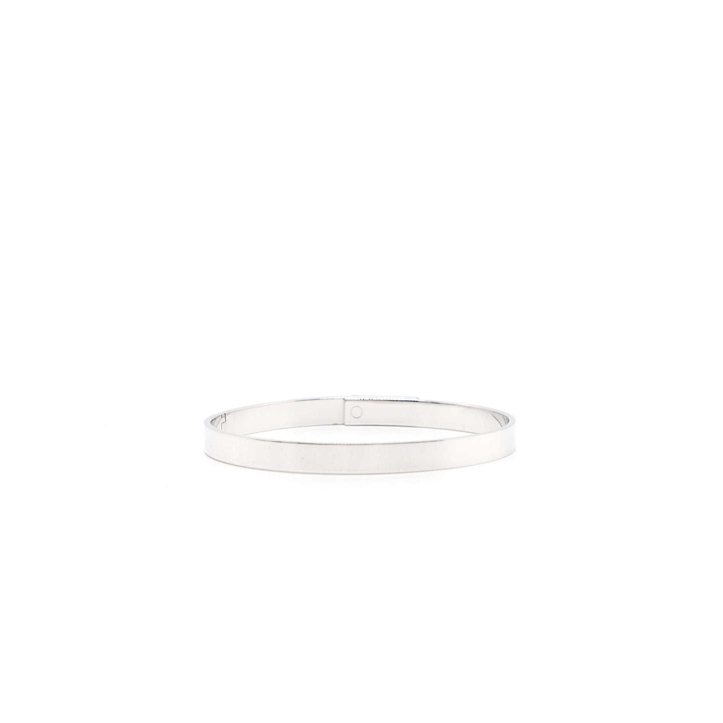 Hermes 18K White Gold Pink Sapphire PM Bracelet Size ST