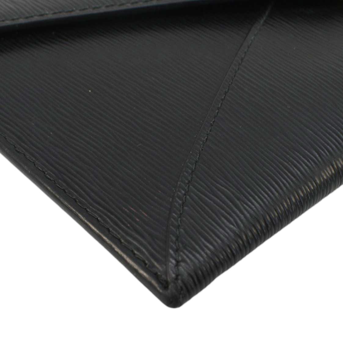 PRADA Envelope Vitello Leather Wallet Black