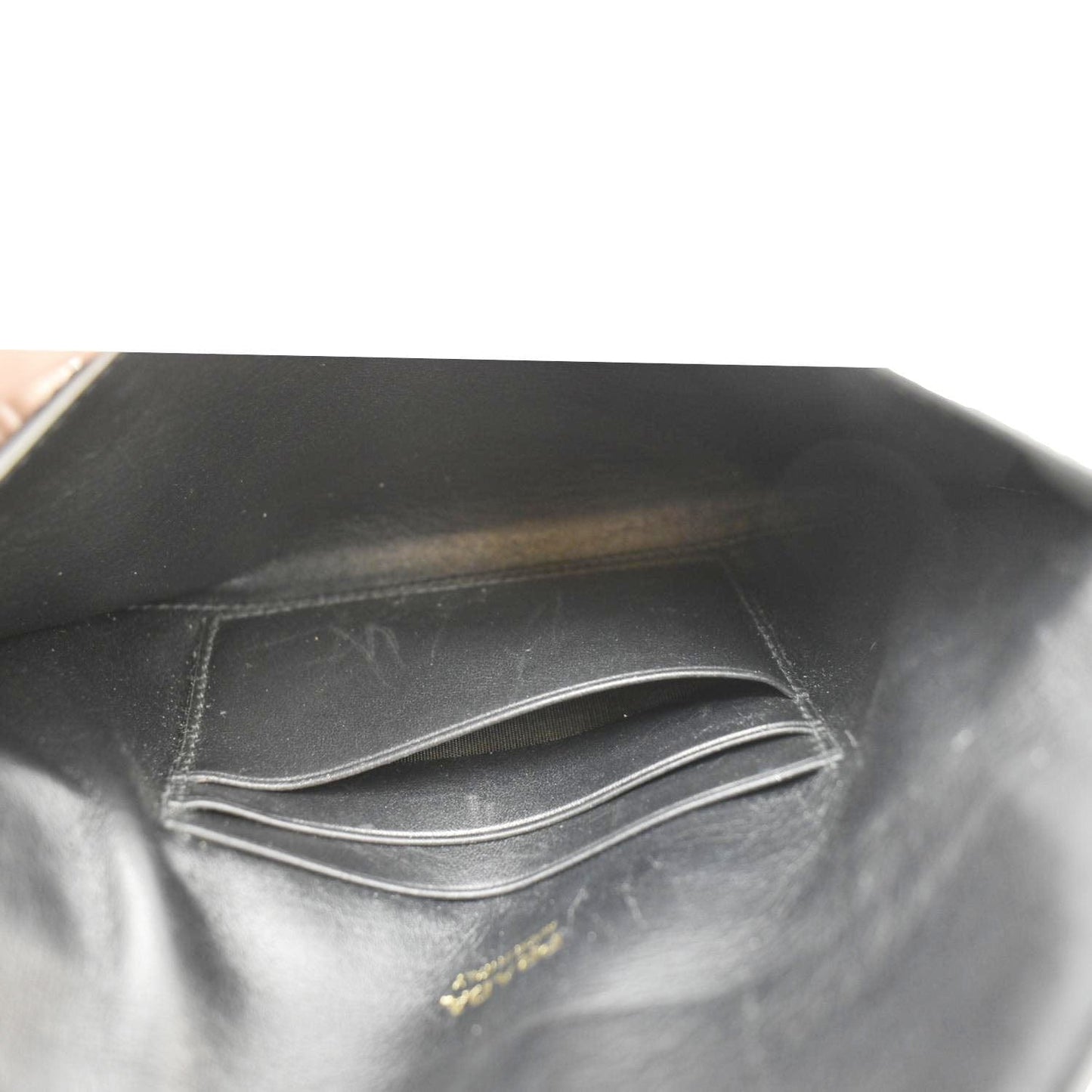 PRADA Envelope Vitello Leather Wallet Black
