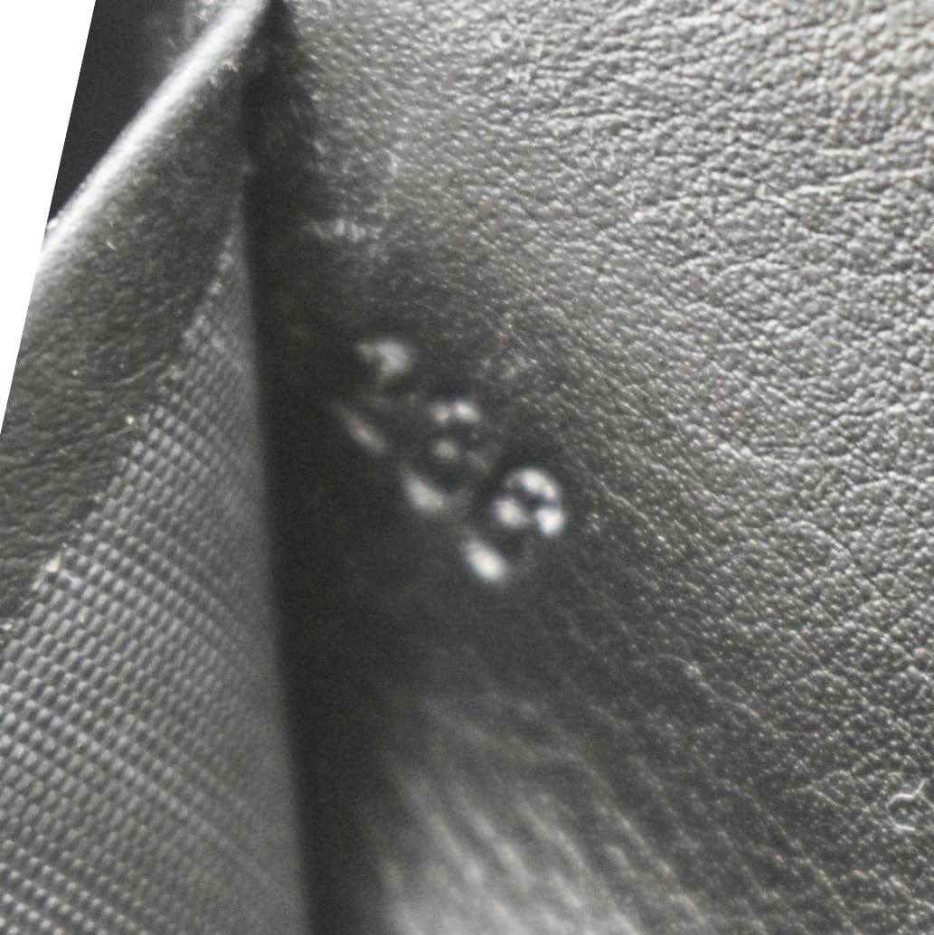 PRADA Envelope Vitello Leather Wallet Black