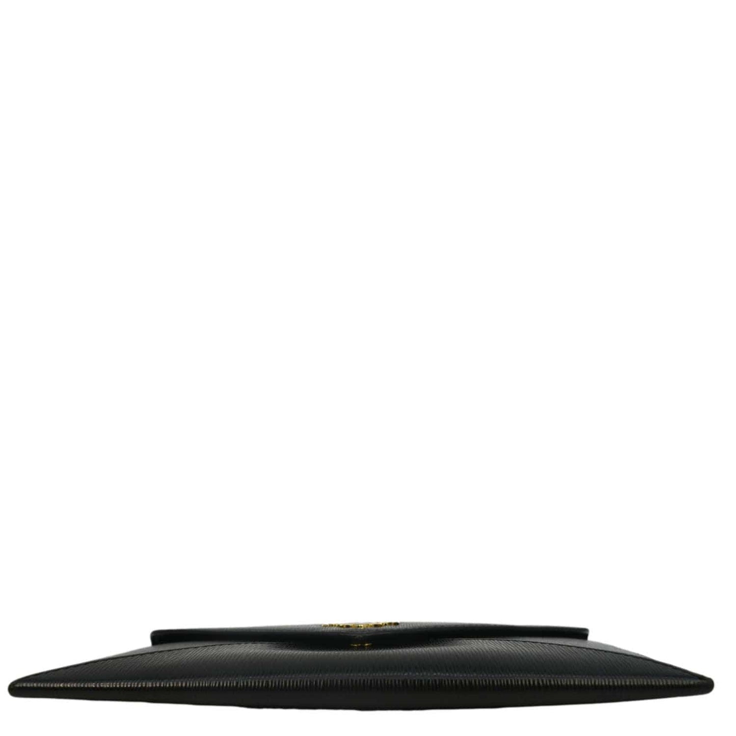 PRADA Vitello Move Envelope Leather Wallet Black
