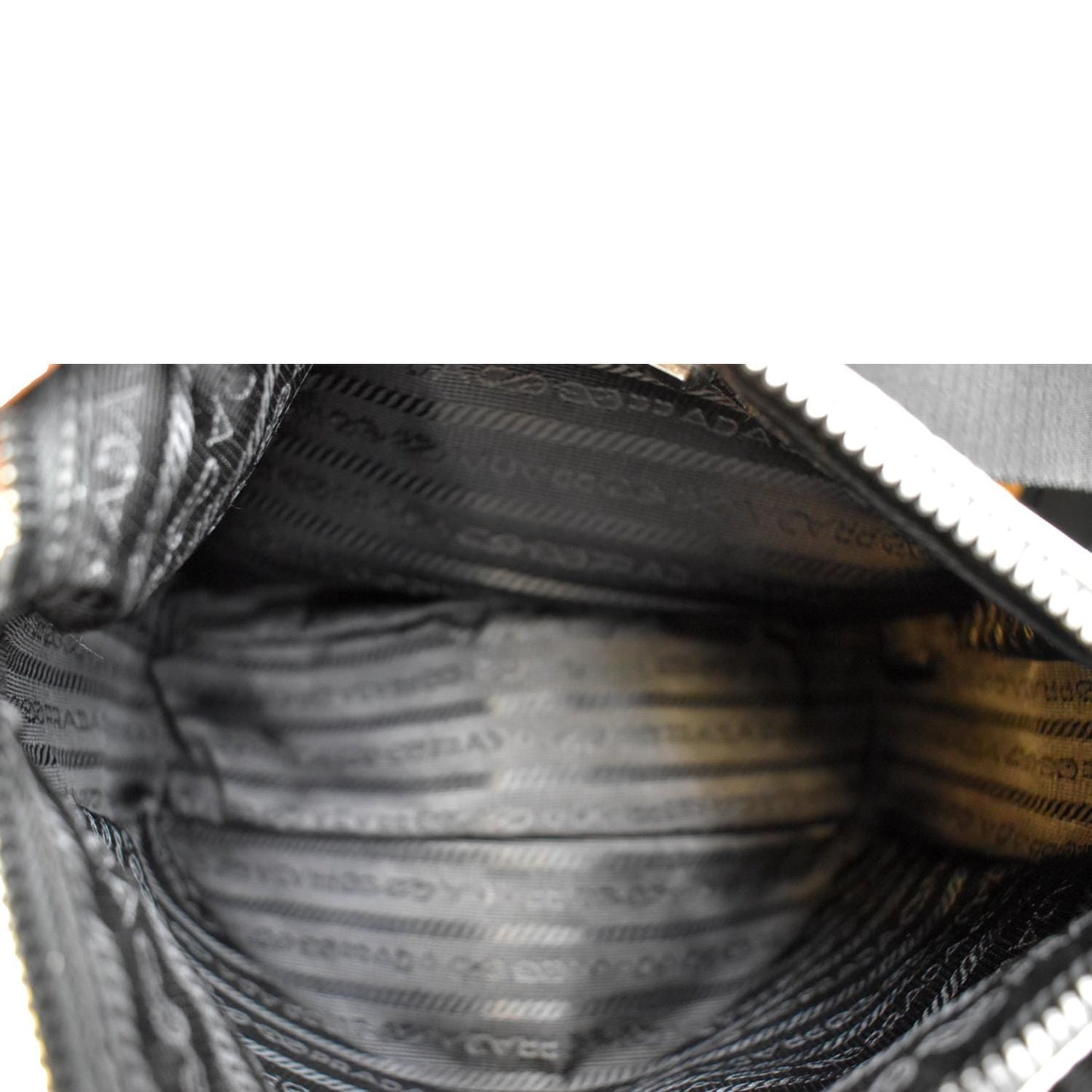 PRADA Re-Nylon Leather Shoulder Bag White