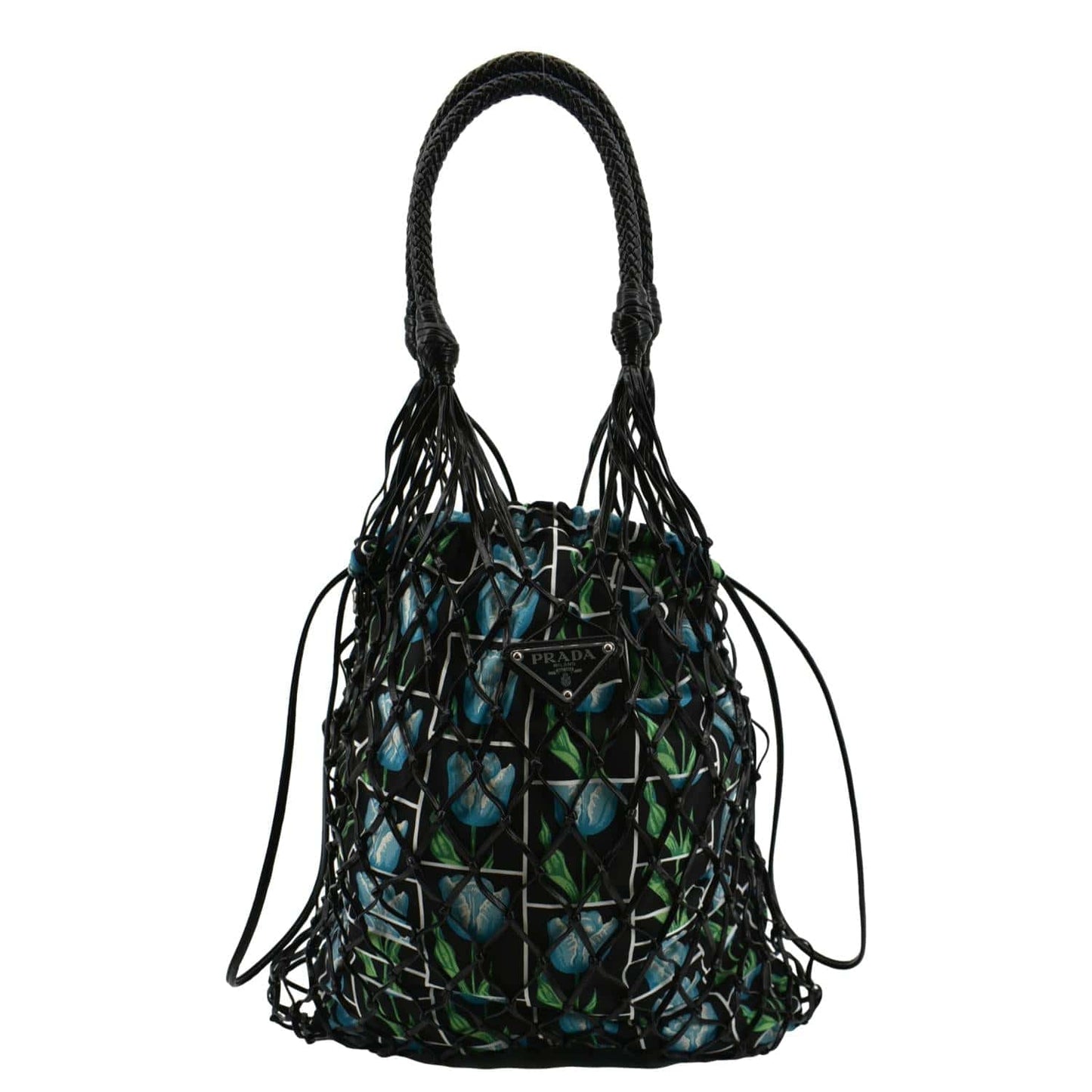 PRADA Rete Fabric Mesh Tote Bag Multicolor