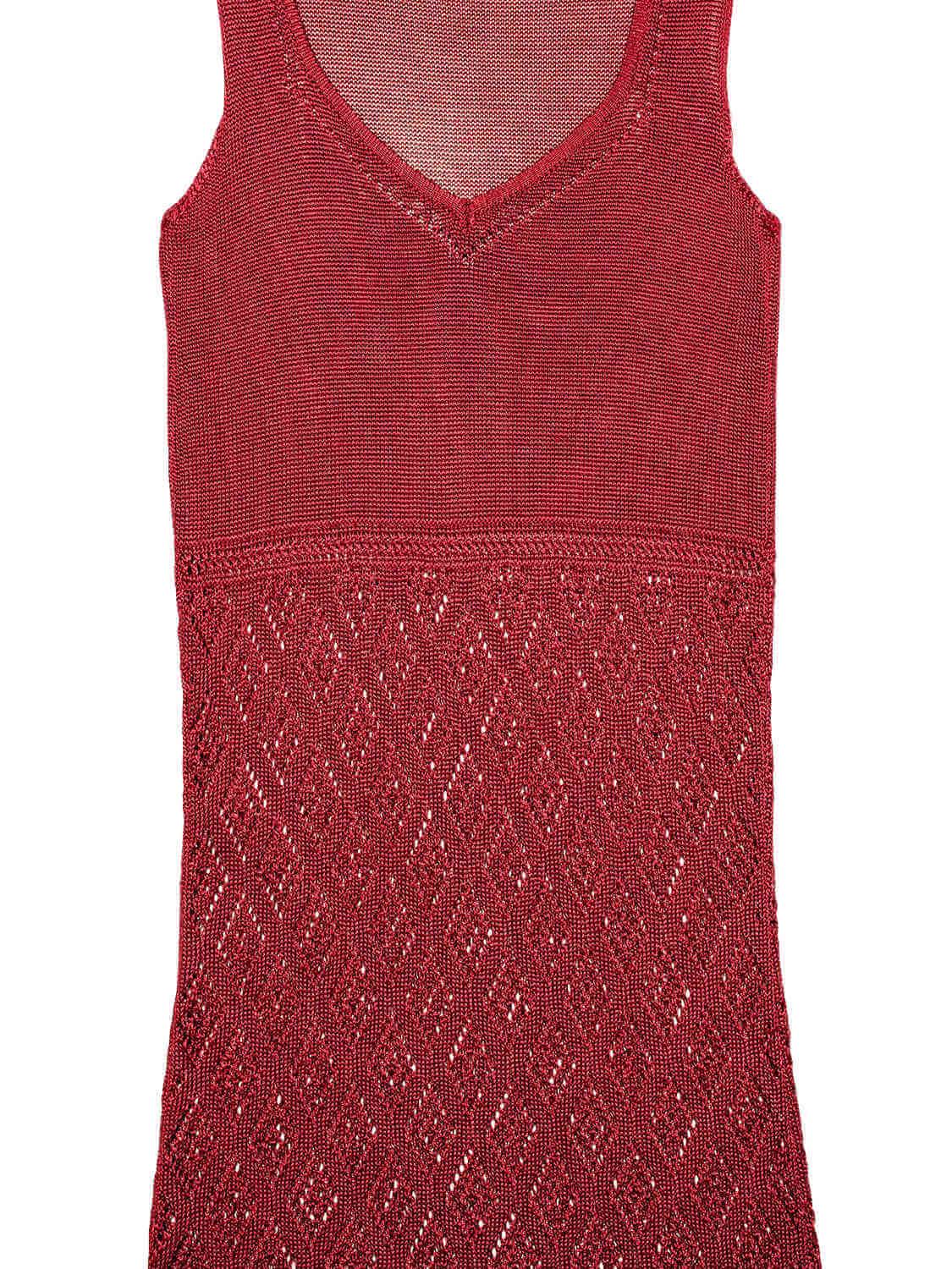 Dolce & Gabbana Knit Midi Dress Red