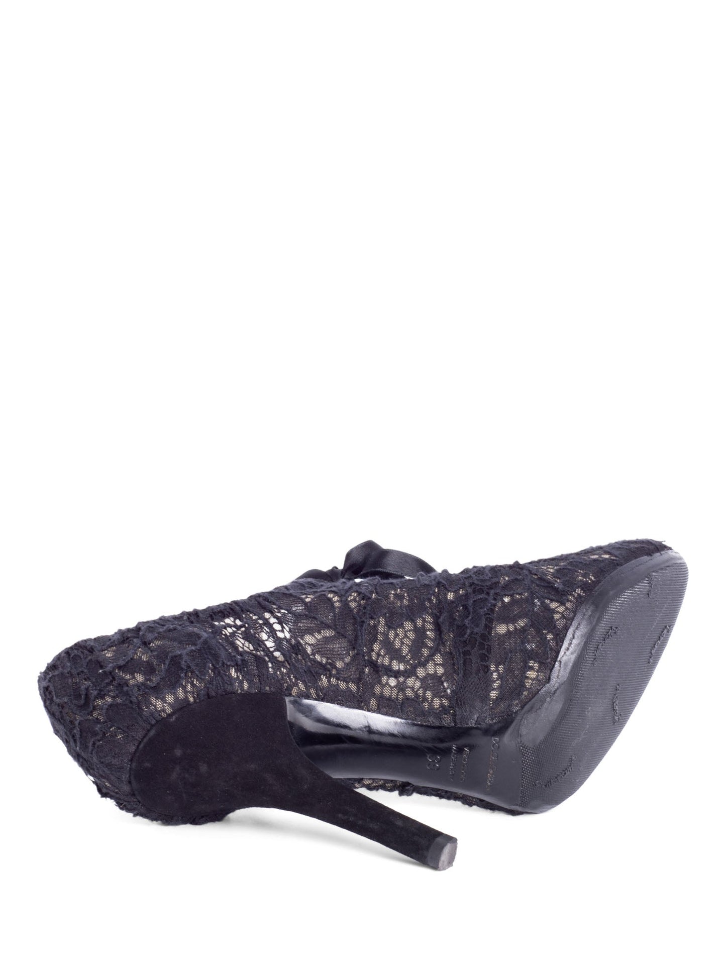 Dolce & Gabbana Lace Heels Black