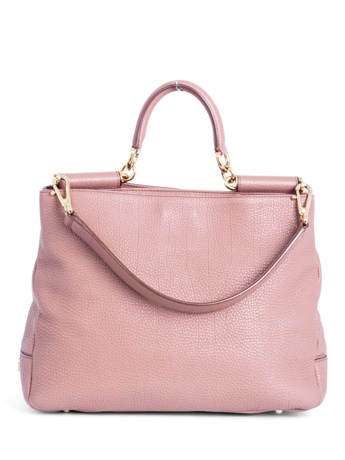 Dolce & Gabbana Leather Miss Sicily Bag Dusty Rose