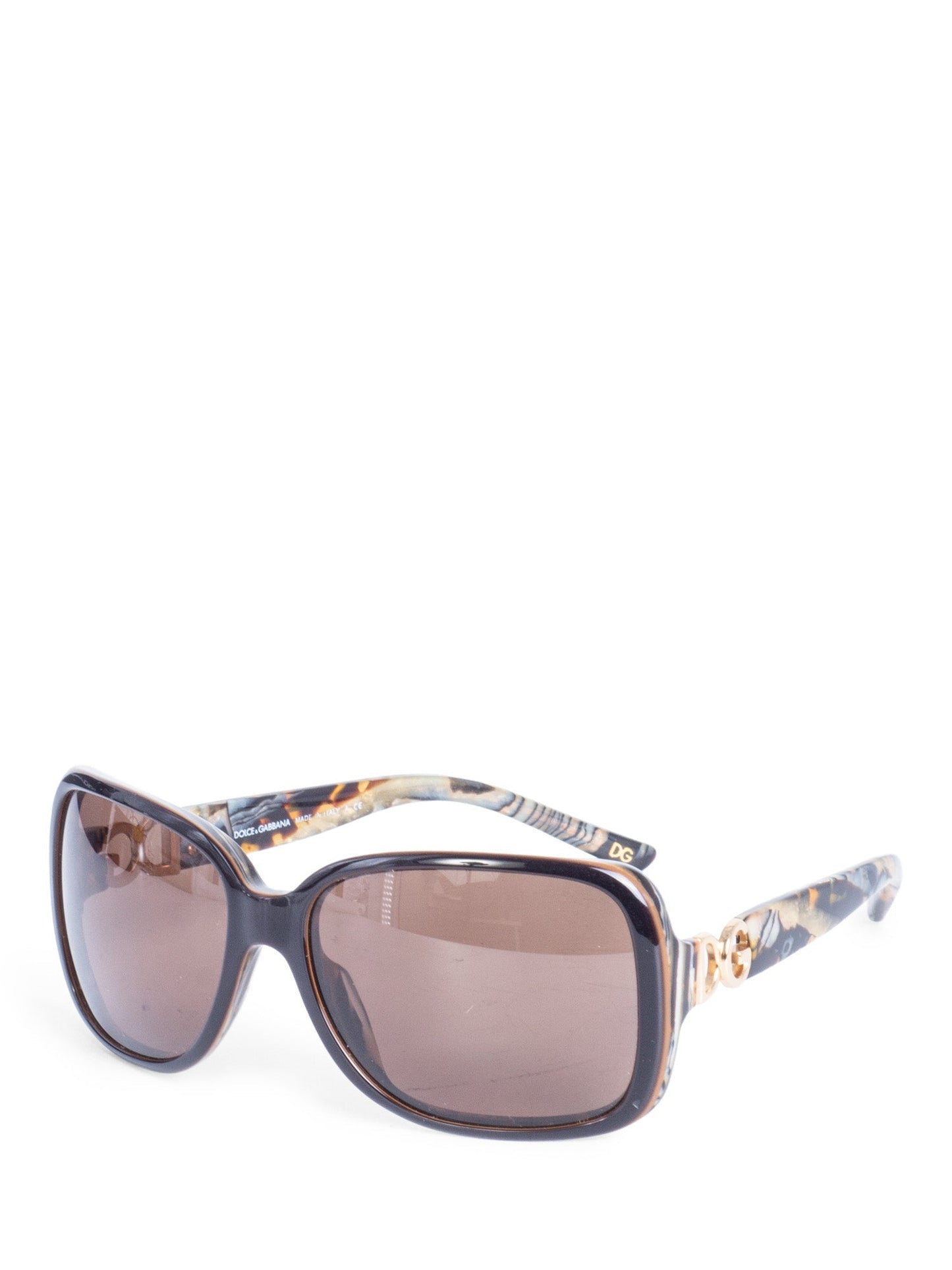 Dolce & Gabbana Logo Marble Sunglasses Brown