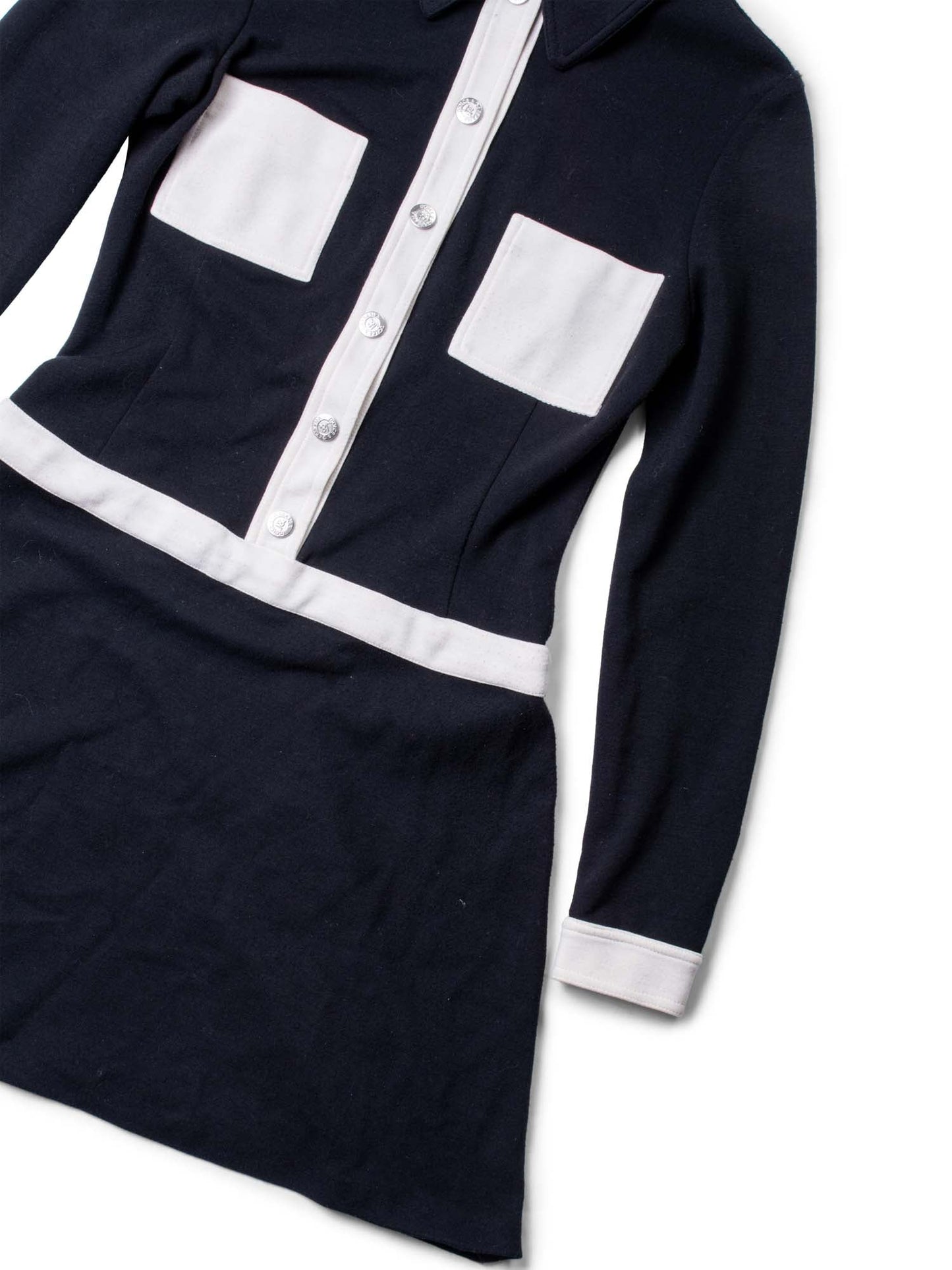 Dolce & Gabbana Logo Mini Dress Black White