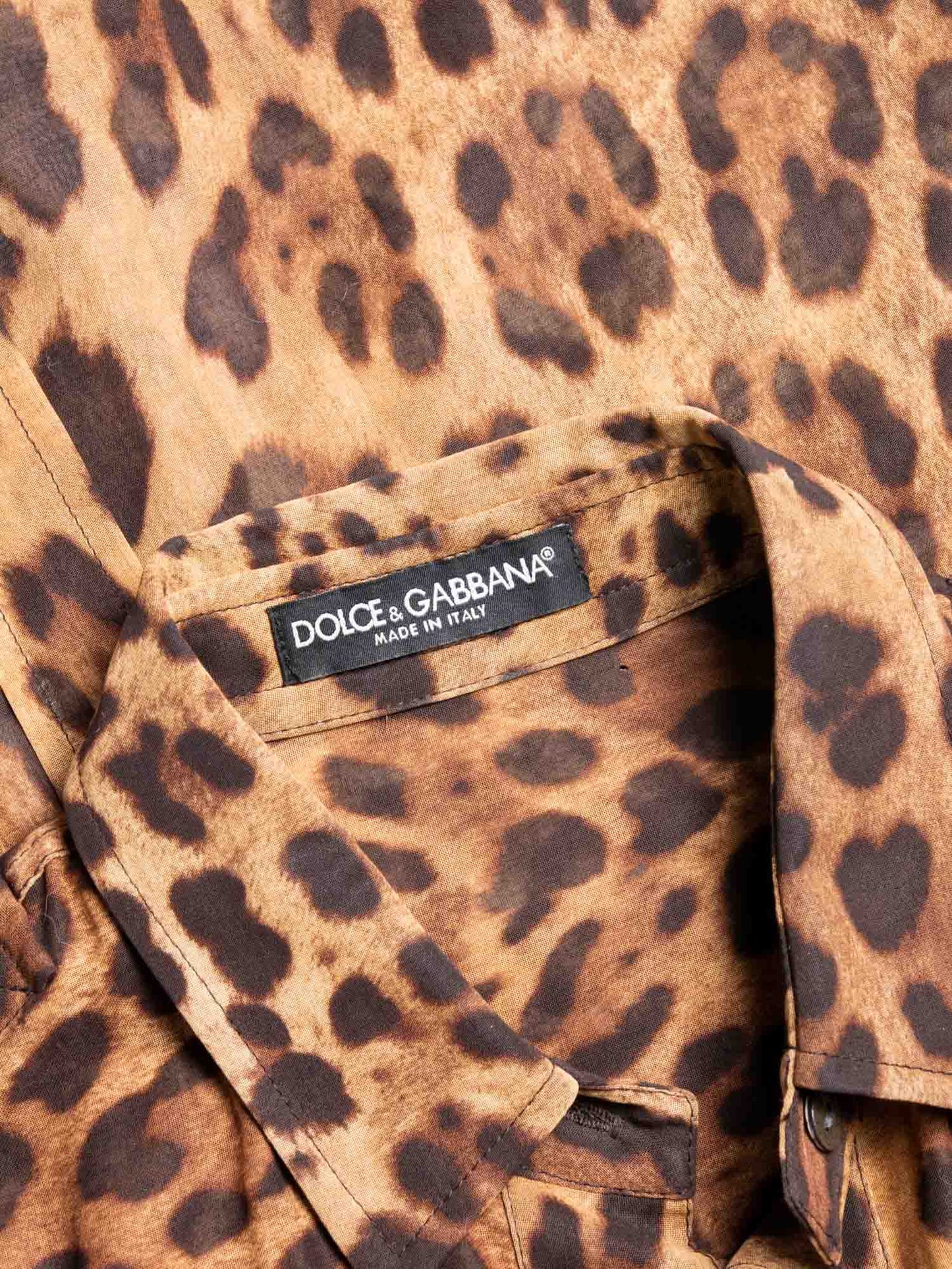 Dolce & Gabbana Sheer Animal Print Sporty Mini Dress Brown