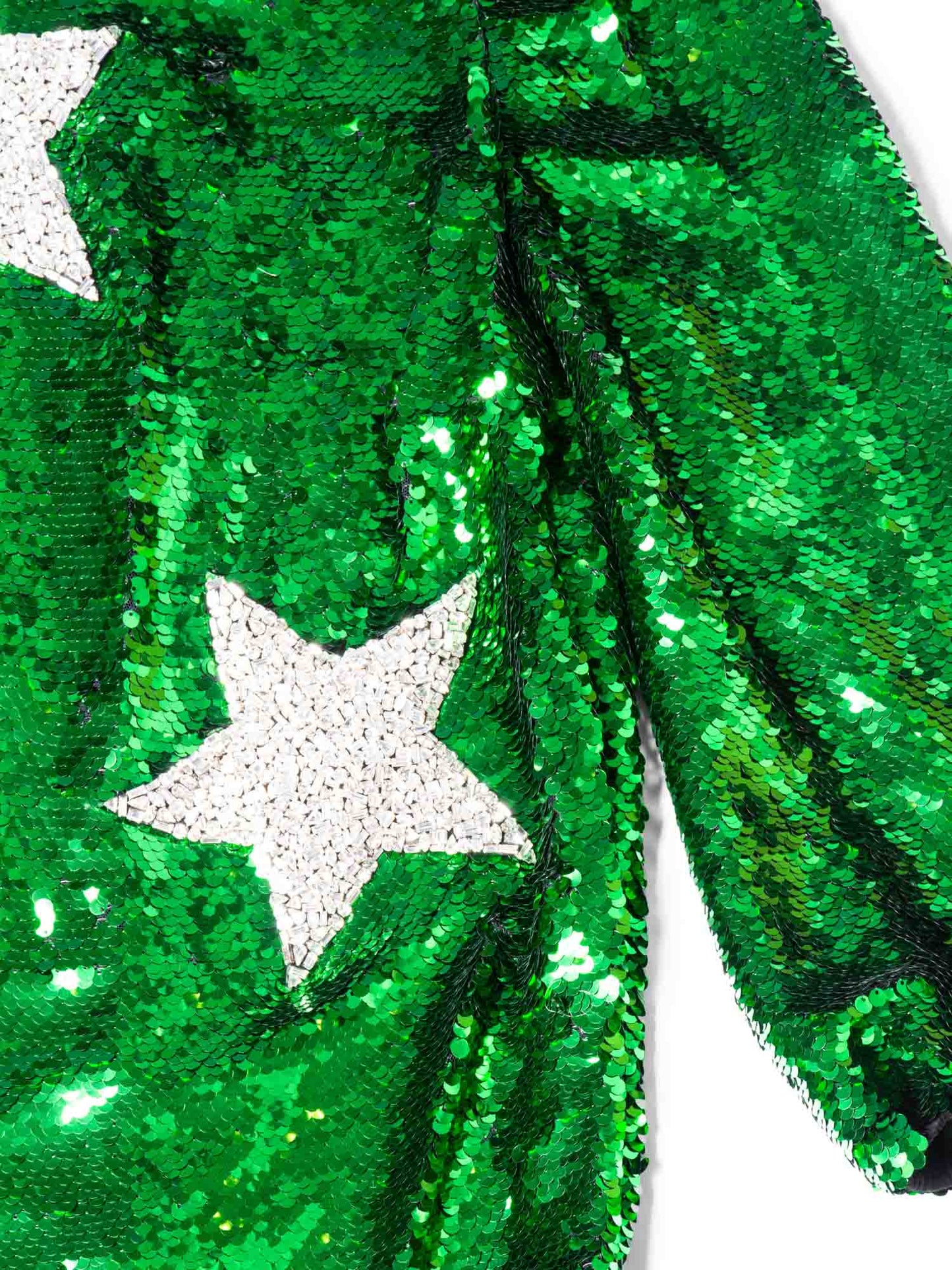 Dolce & Gabbana Special Piece Sequin Star Midi Dress Green