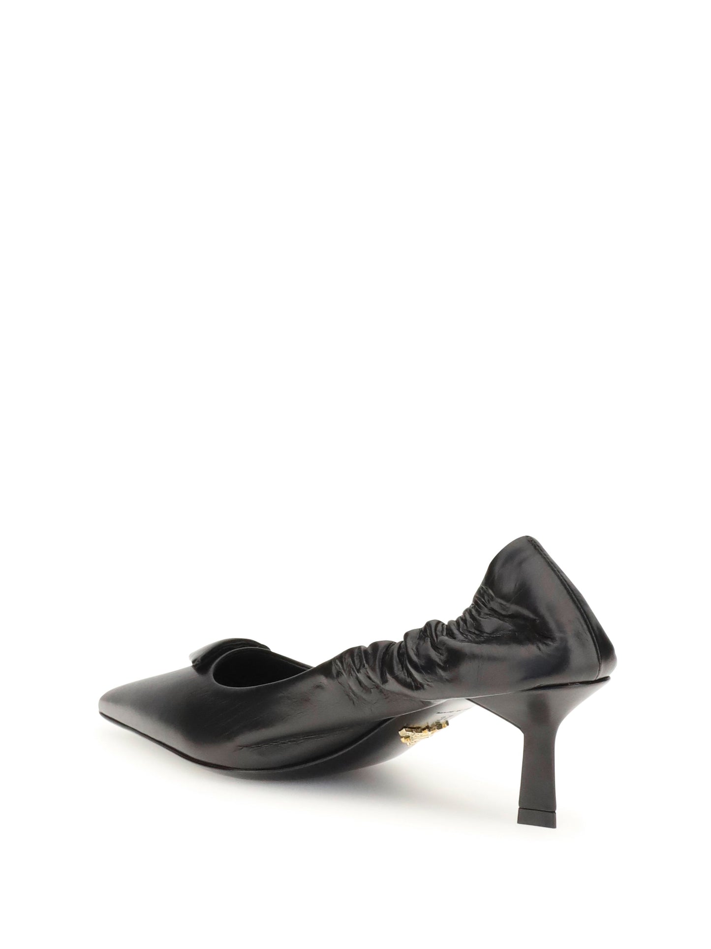 Prada Women Leather Logo Pumps