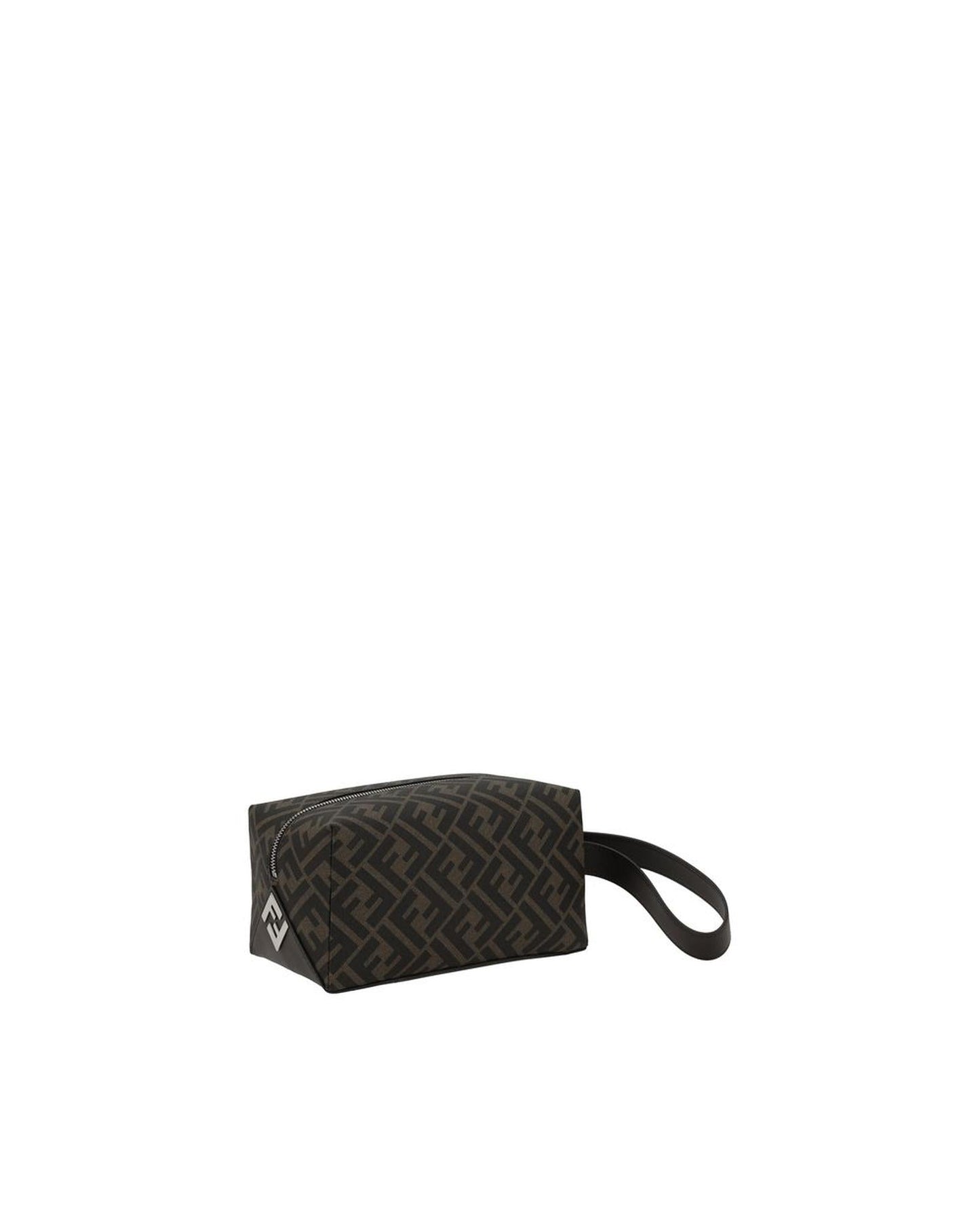Fendi LogoPrint Travel Case FF motif Men Brown Other