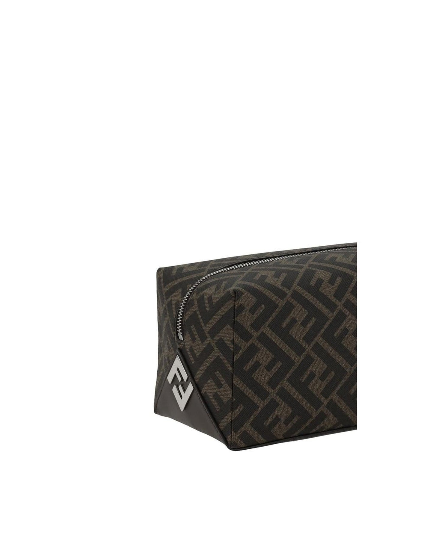 Fendi LogoPrint Travel Case FF motif Men Brown Other