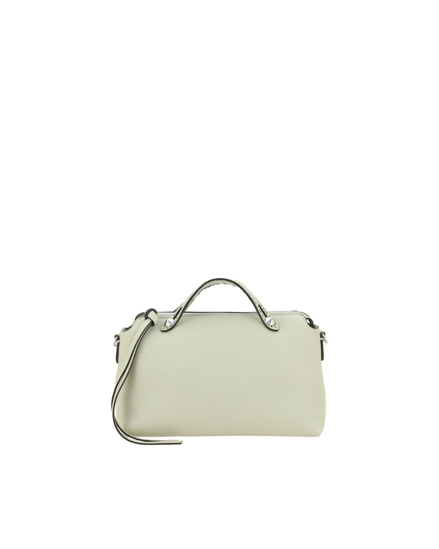 Fendi Kan I Small Leather Zip Bag Women Beige Shoulder Bags ONE SIZE Beige