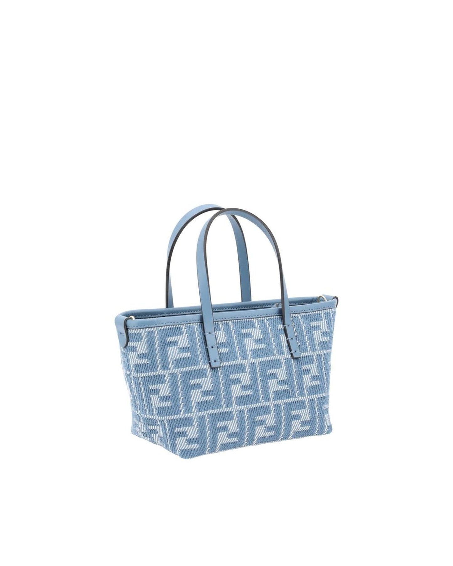 Fendi Mini Denim Tote Bag Women Light Blue Handbags