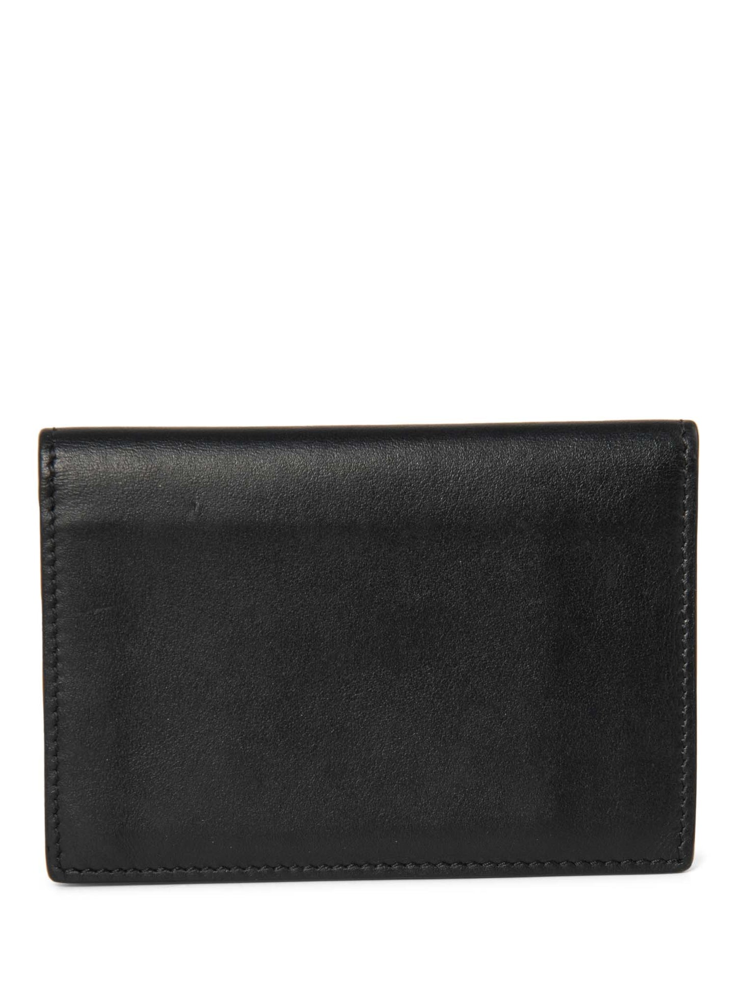 Givenchy Leather Paint Logo Unisex Wallet Black Silver