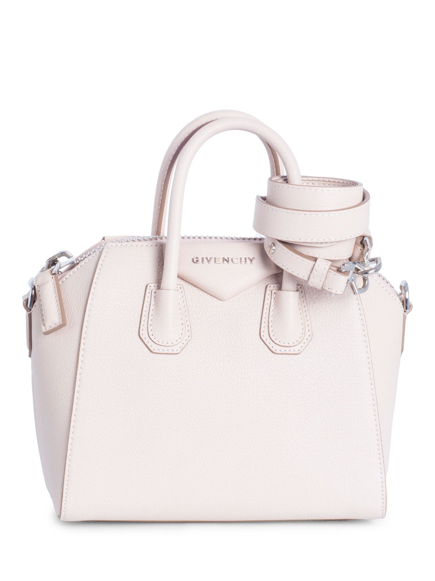 Givenchy Pebbled Leather Small Antigona Bag Pink