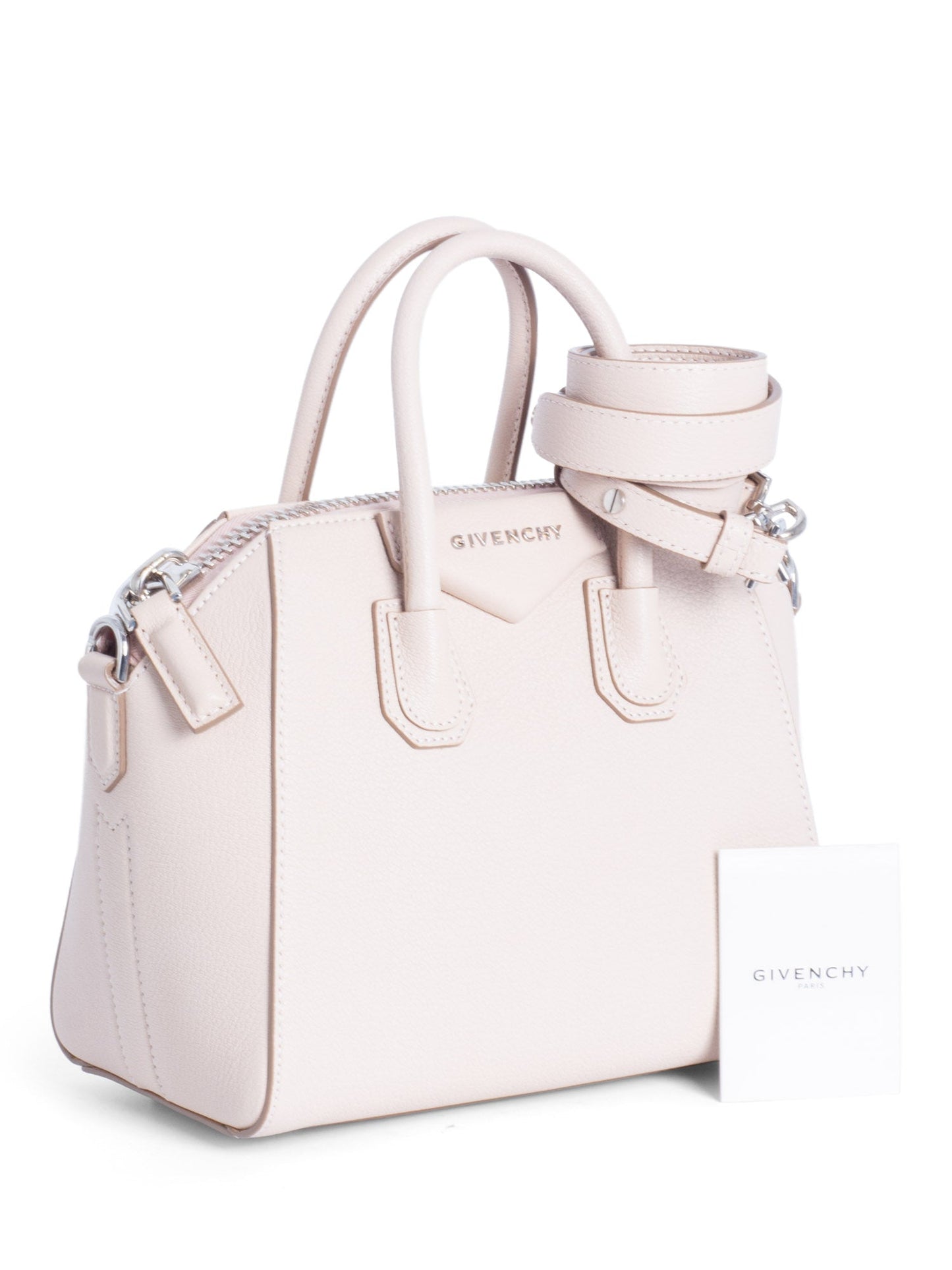 Givenchy Pebbled Leather Small Antigona Bag Pink