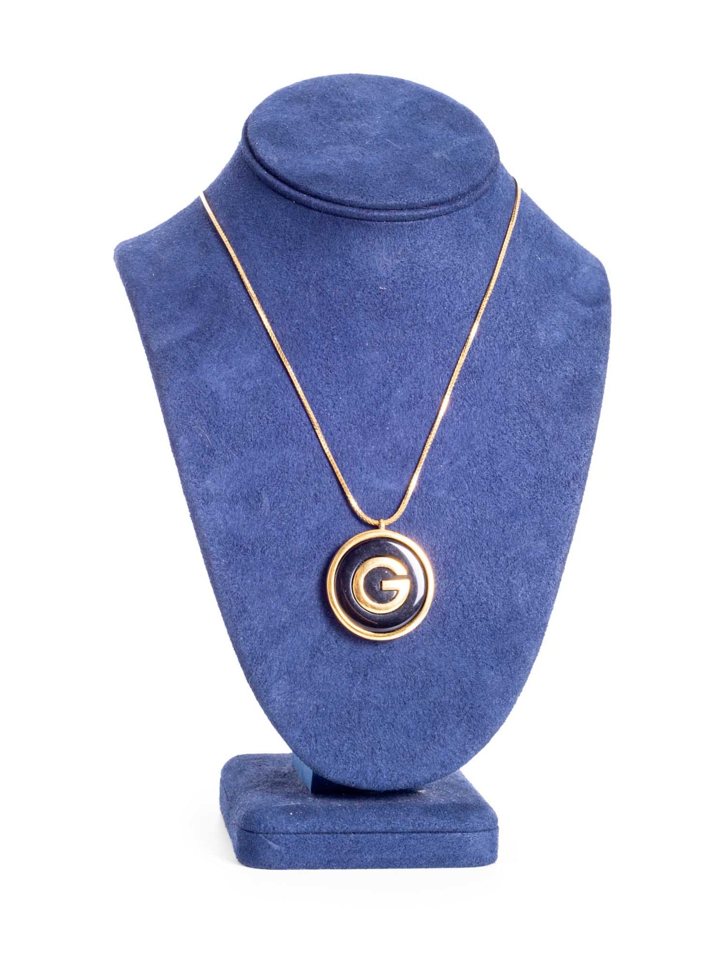 Givenchy Vintage G Logo 24K Gold Plated Necklace