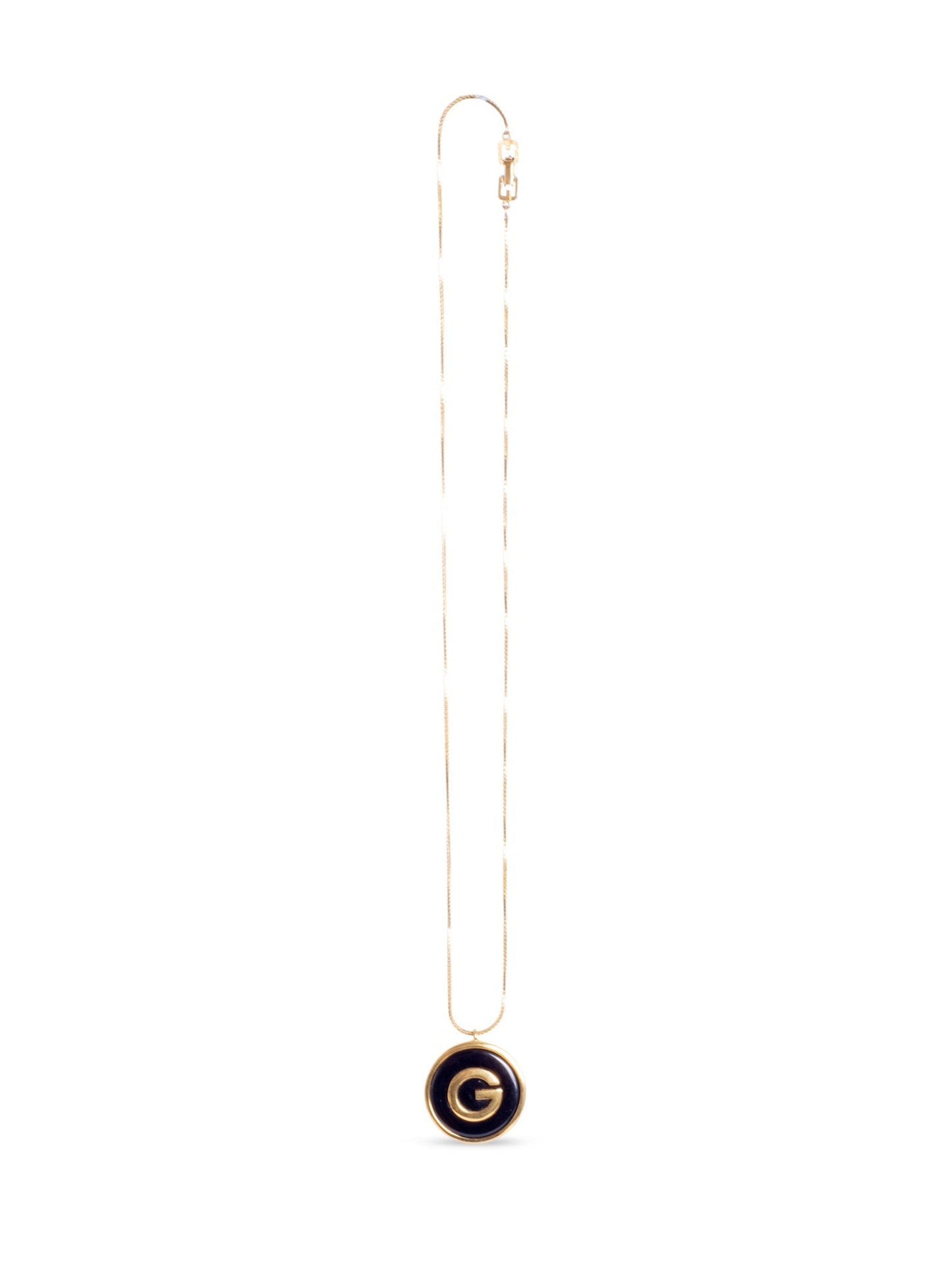 Givenchy Vintage G Logo 24K Gold Plated Necklace