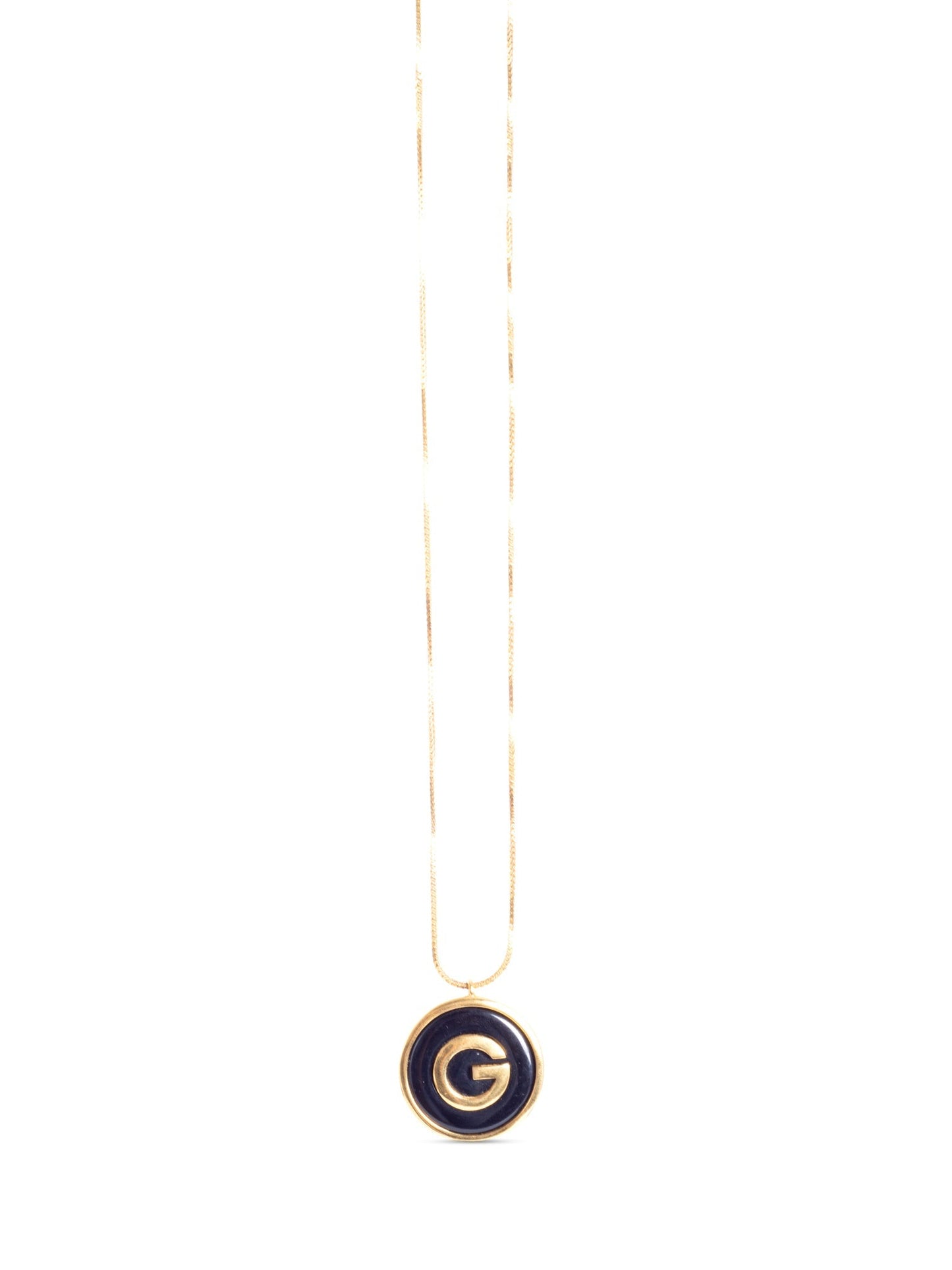 Givenchy Vintage G Logo 24K Gold Plated Necklace