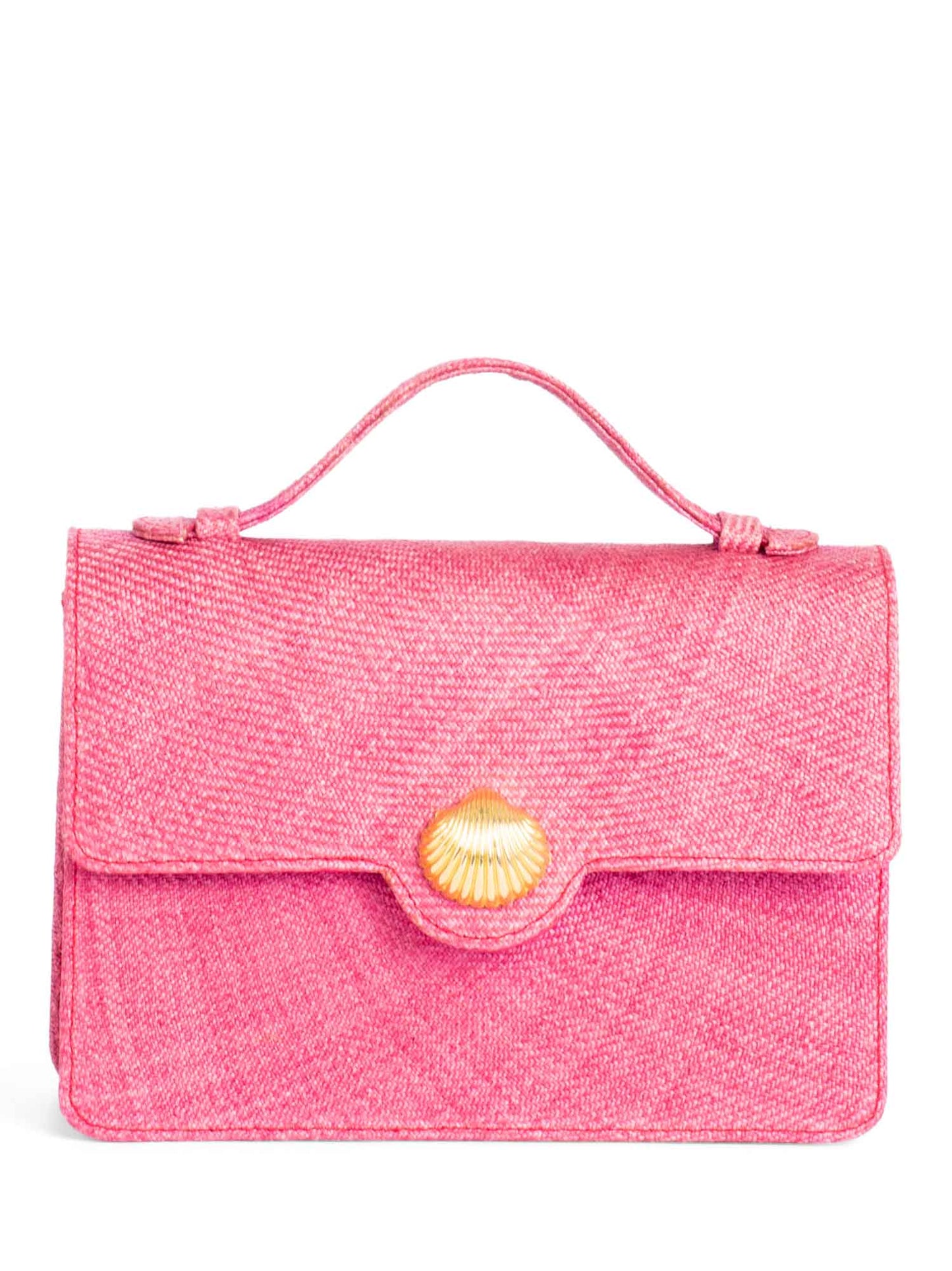 Givenchy Vintage Raffia Top Handle Flap Bag Pink