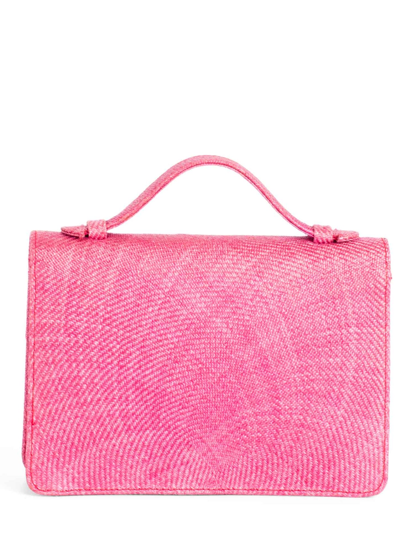 Givenchy Vintage Raffia Top Handle Flap Bag Pink