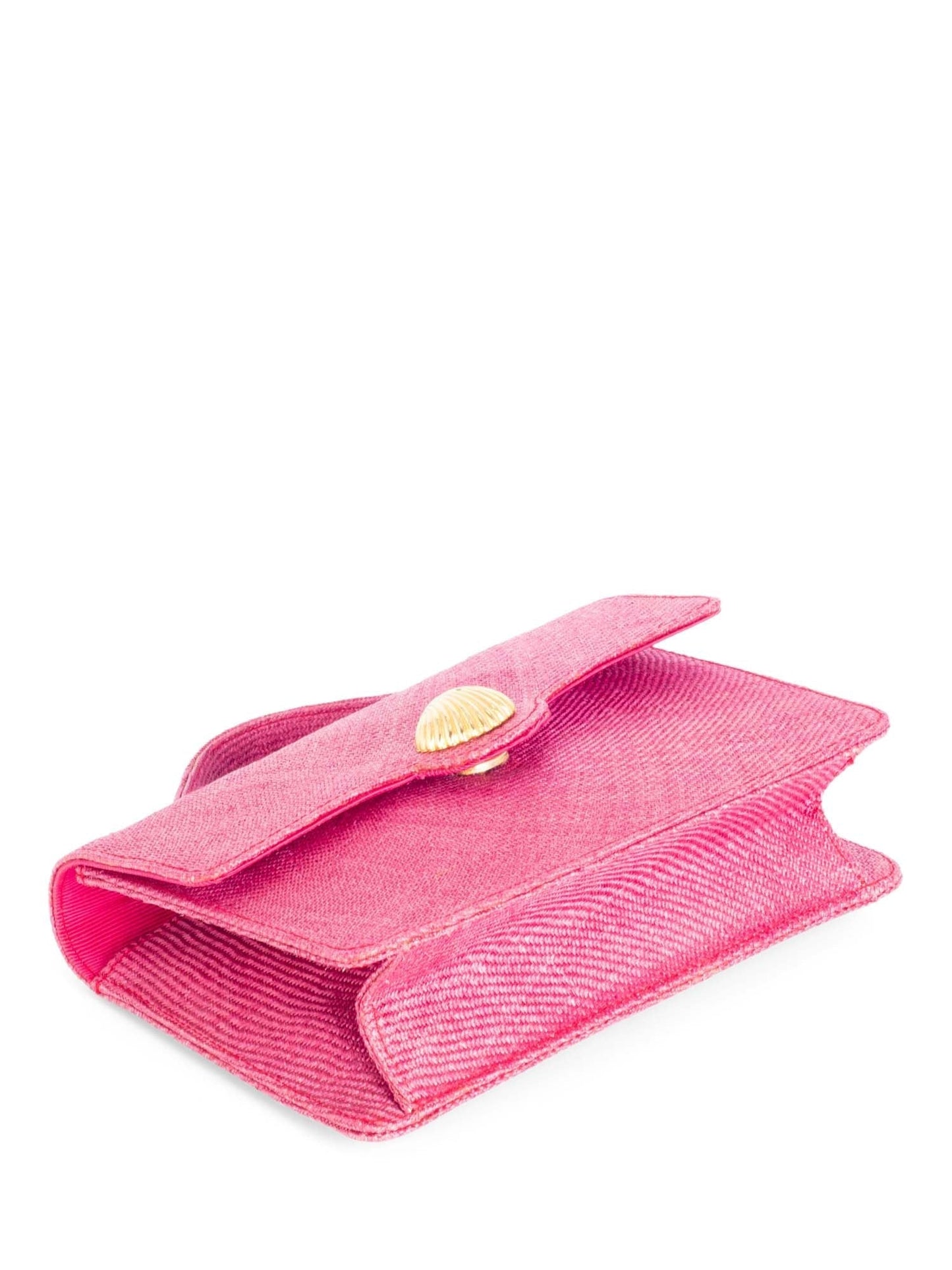 Givenchy Vintage Raffia Top Handle Flap Bag Pink